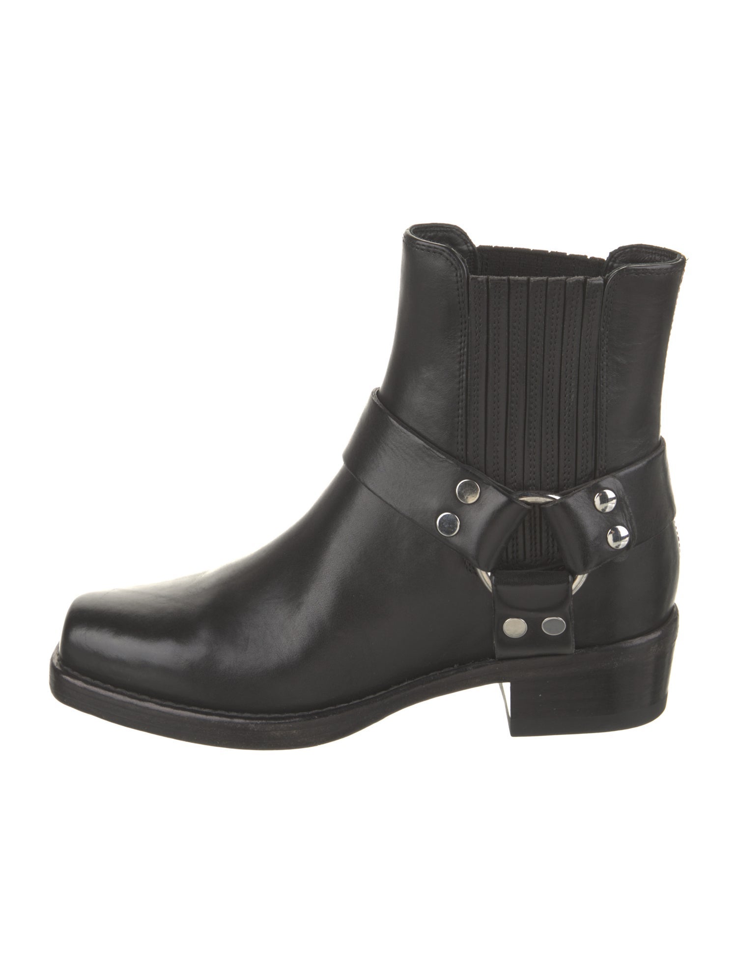 RE/DONE Leather Studded Accents Chelsea Boots