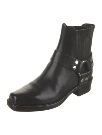 RE/DONE Leather Studded Accents Chelsea Boots