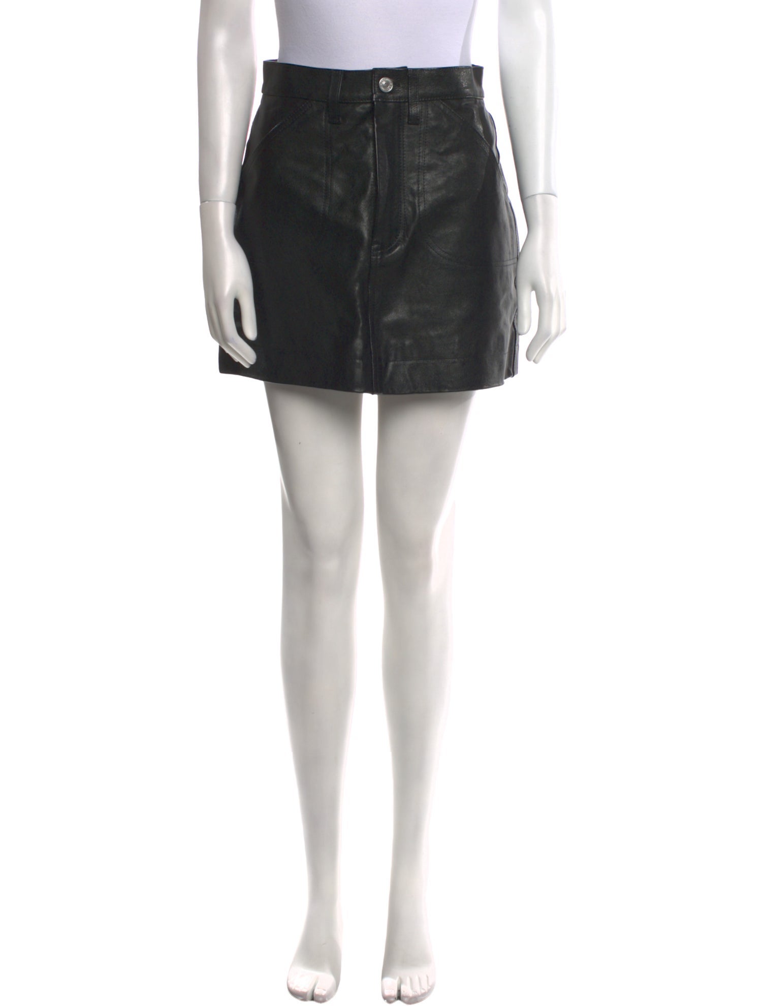 RE/DONE Leather Mini Skirt w/ Tags