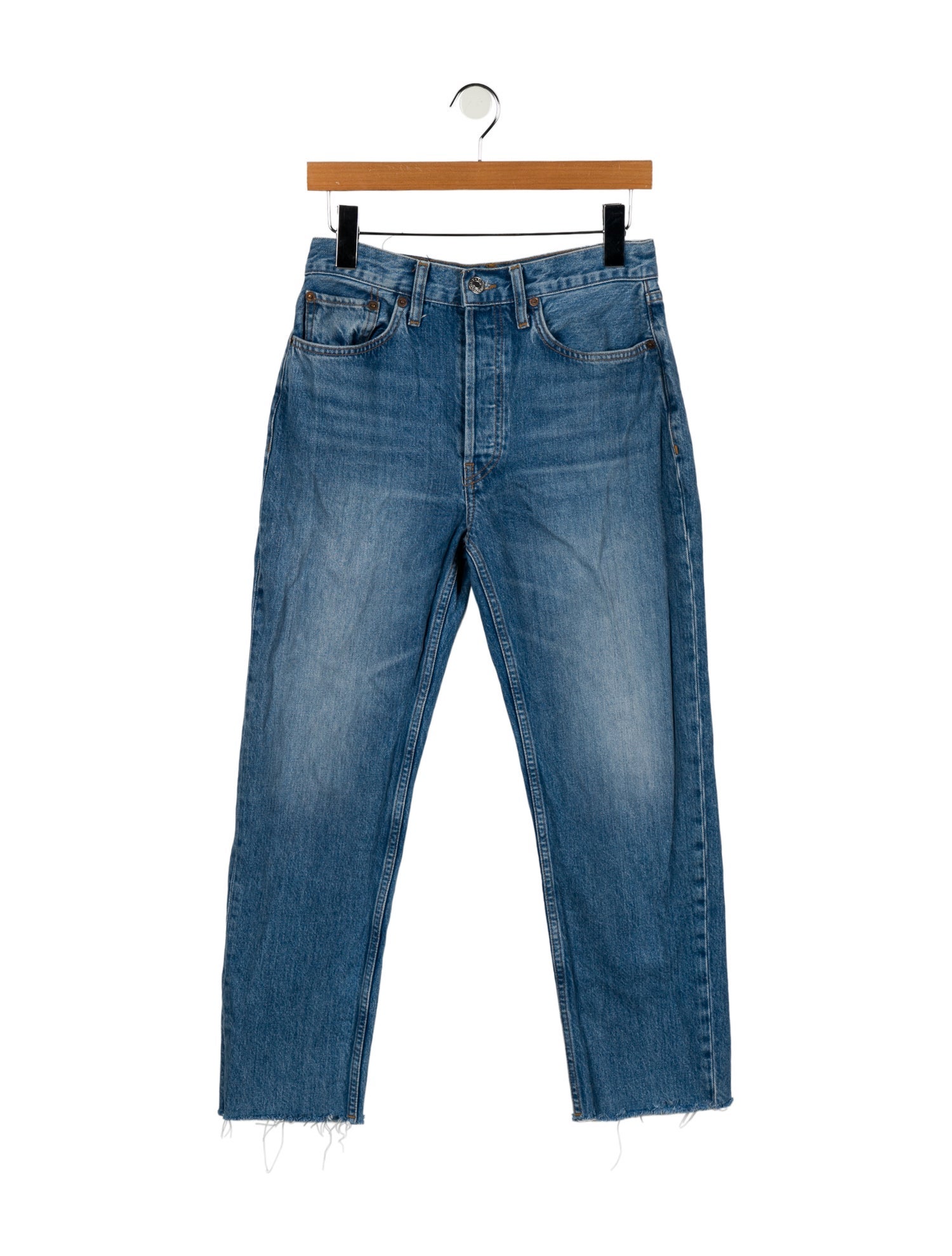 RE/DONE High-Rise Straight Leg Jeans