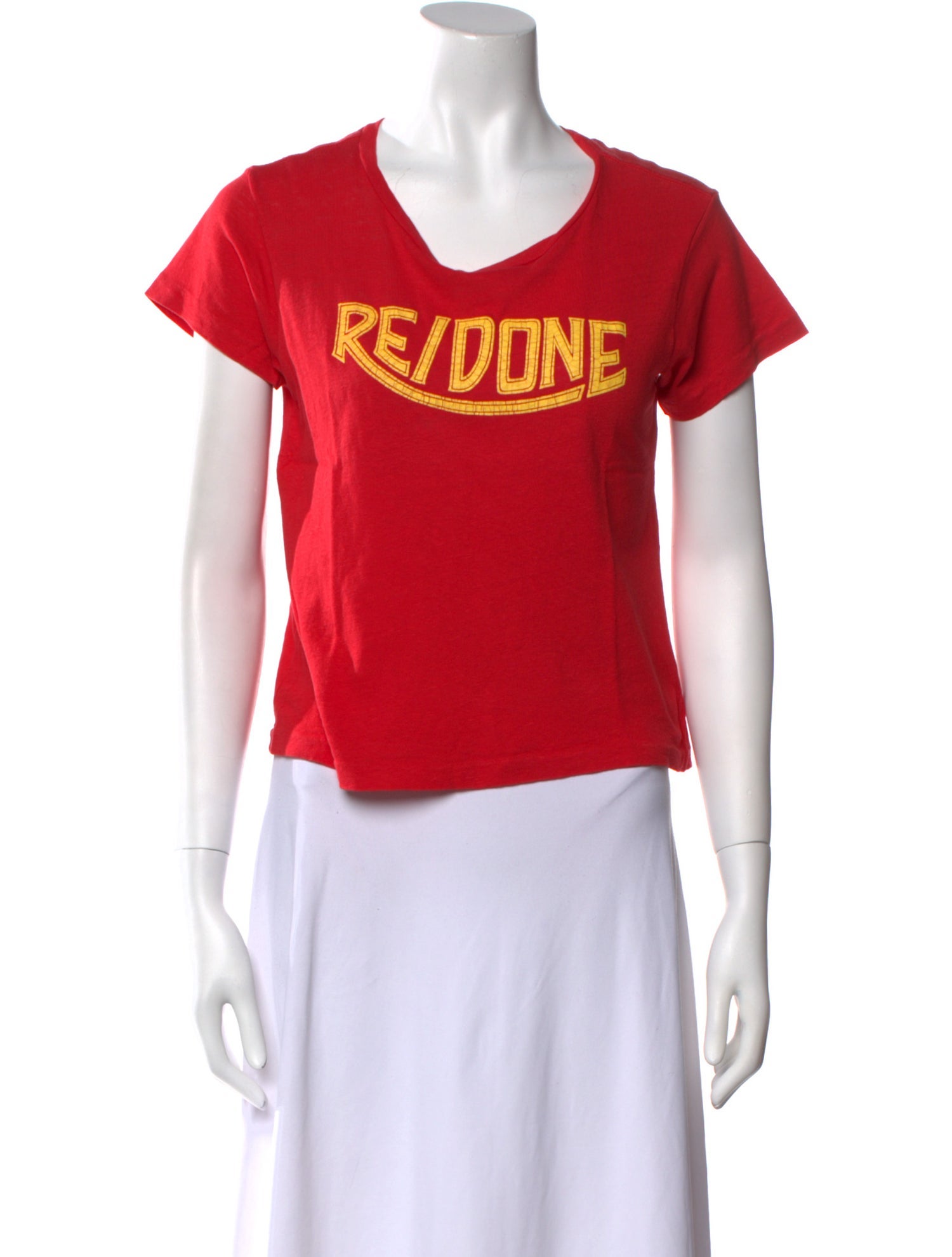 RE/DONE Graphic Print Scoop Neck T-Shirt