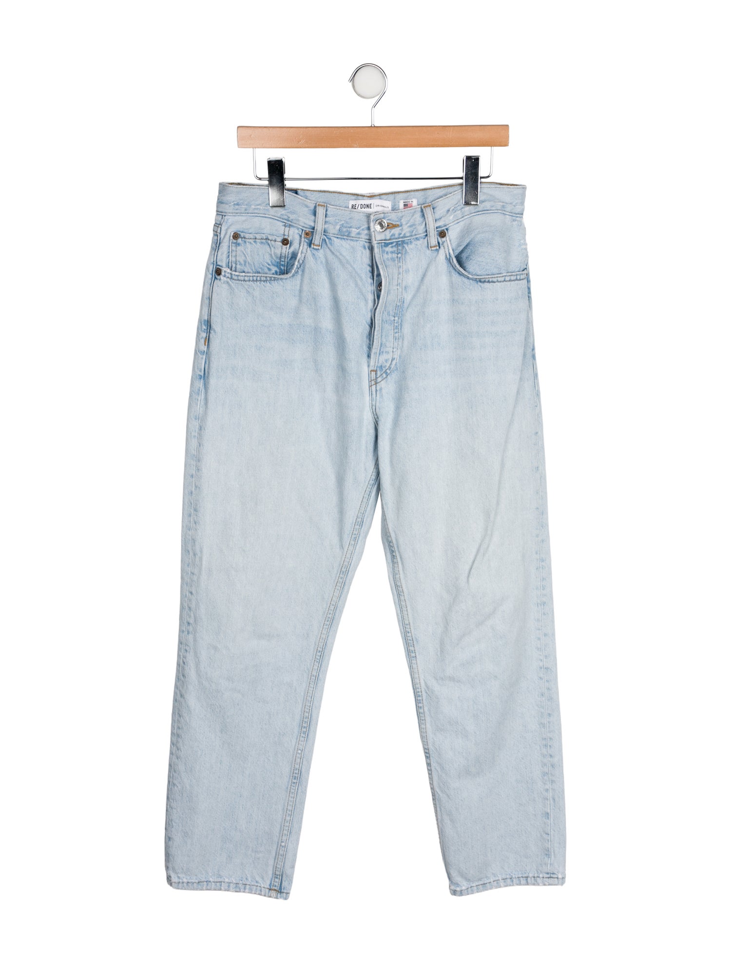 RE/DONE High-Rise Straight Leg Jeans