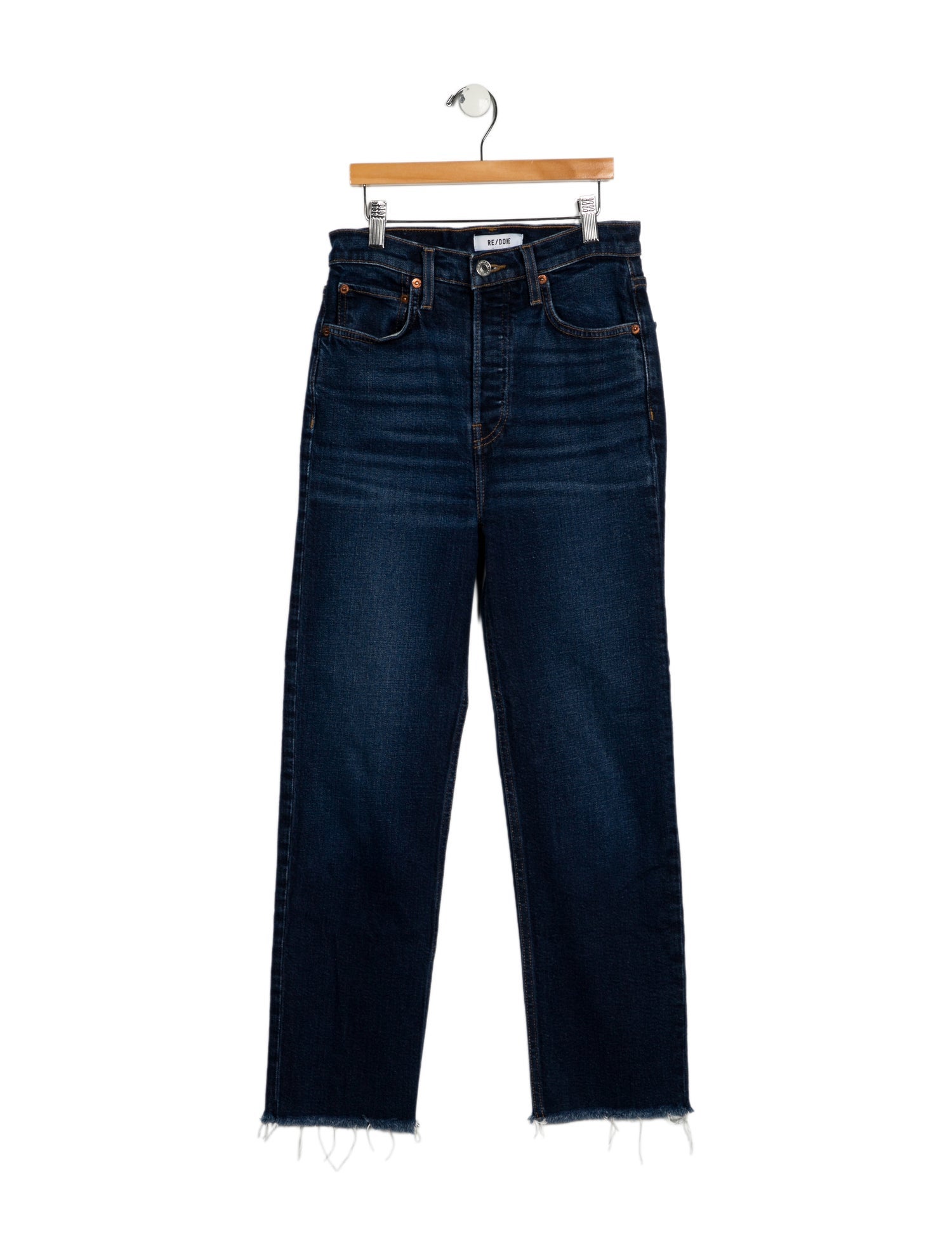 RE/DONE High-Rise Straight Leg Jeans