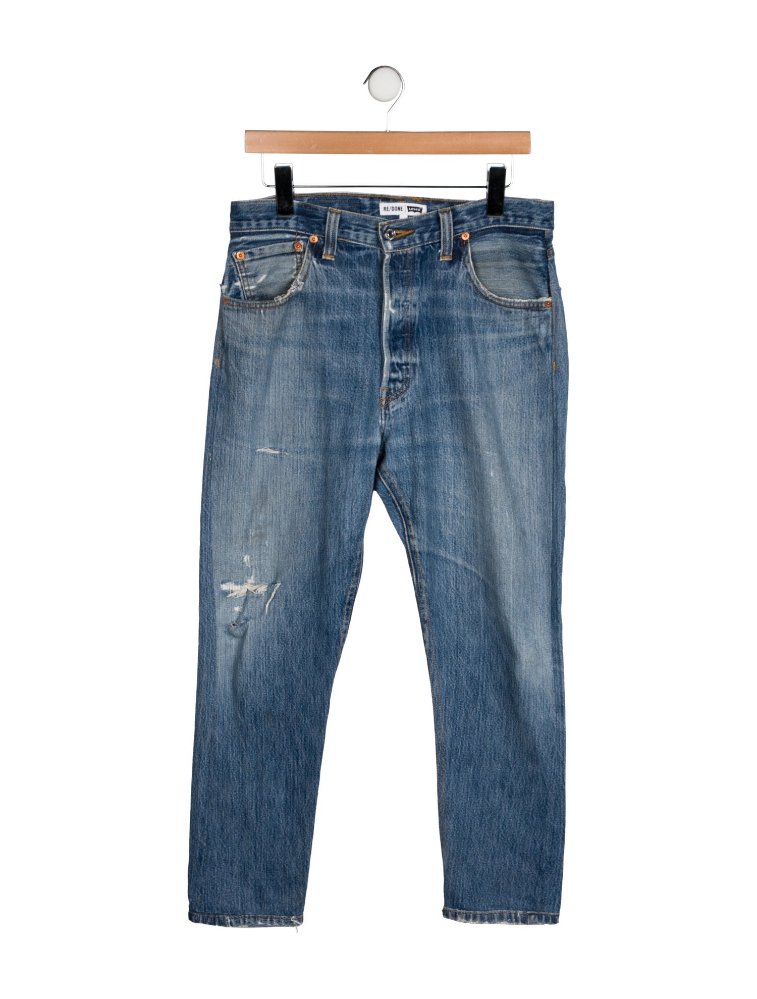 RE/DONE Mid-Rise Straight Leg Jeans
