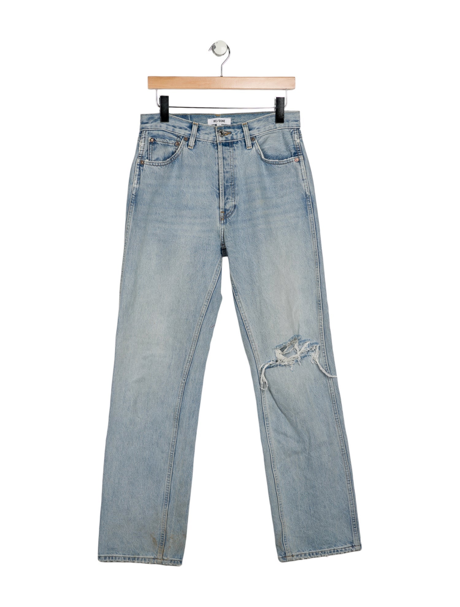 RE/DONE High-Rise Straight Leg Jeans