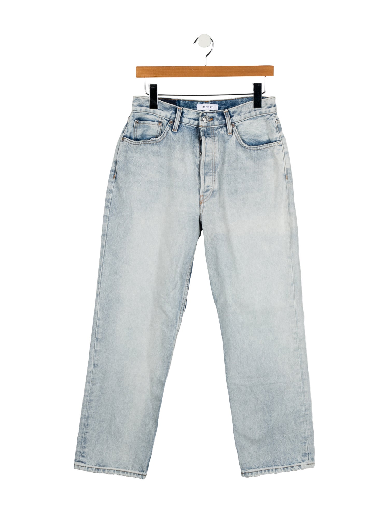 RE/DONE High-Rise Straight Leg Jeans