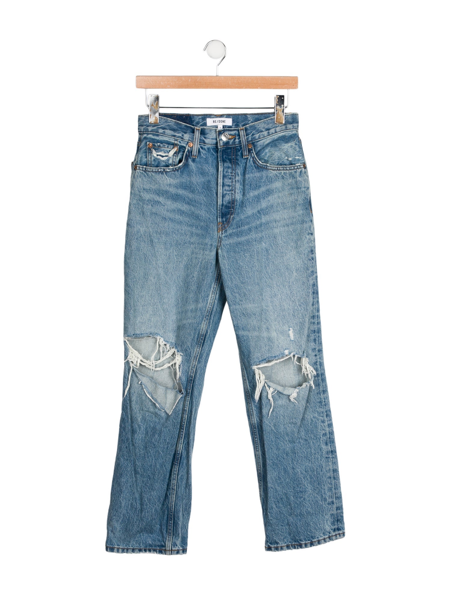 RE/DONE High-Rise Straight Leg Jeans