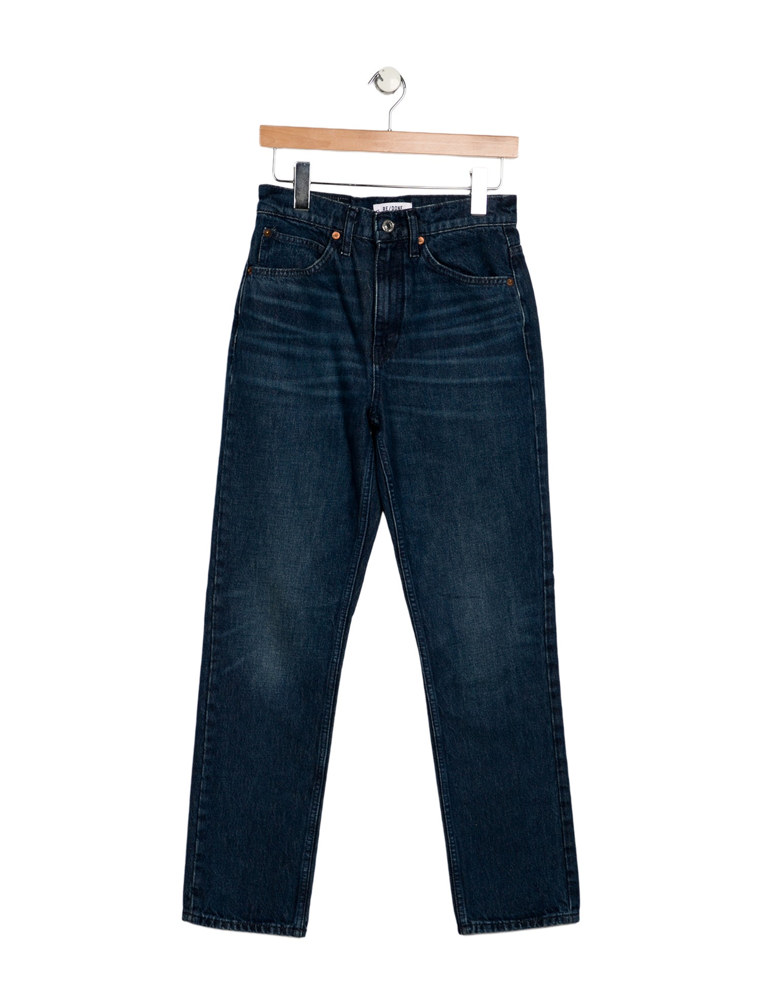 RE/DONE High-Rise Straight Leg Jeans