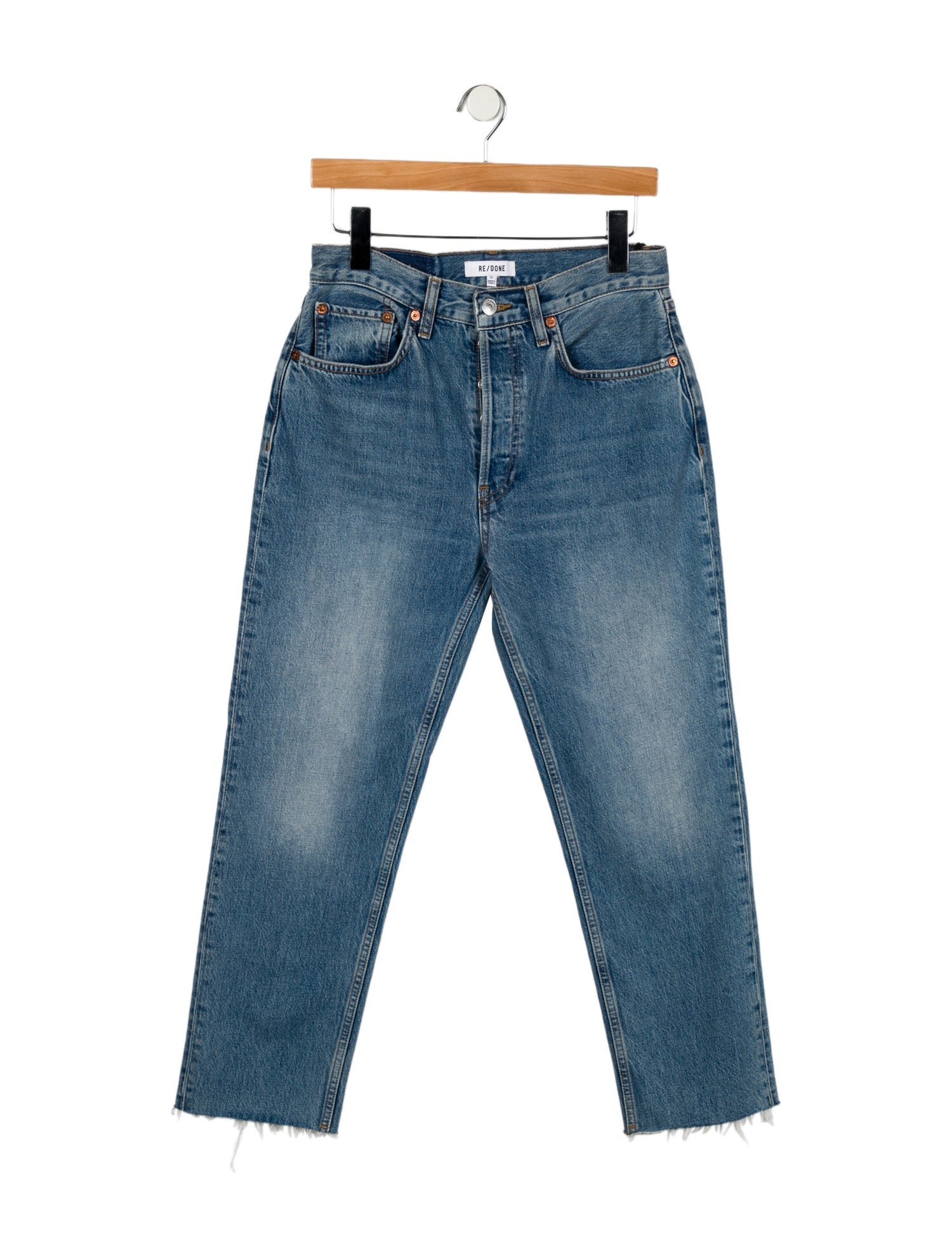 RE/DONE High-Rise Straight Leg Jeans