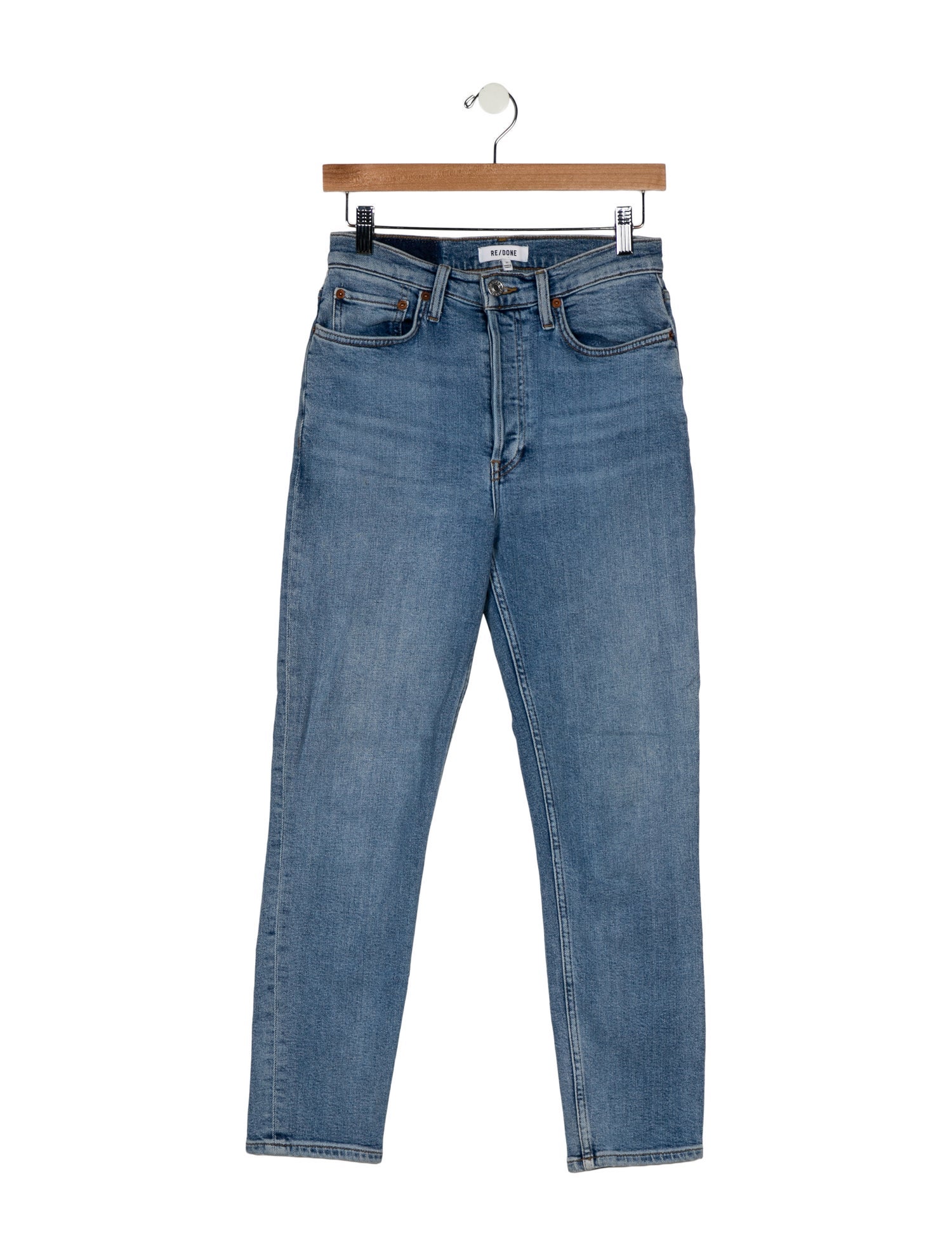 RE/DONE Mid-Rise Straight Leg Jeans