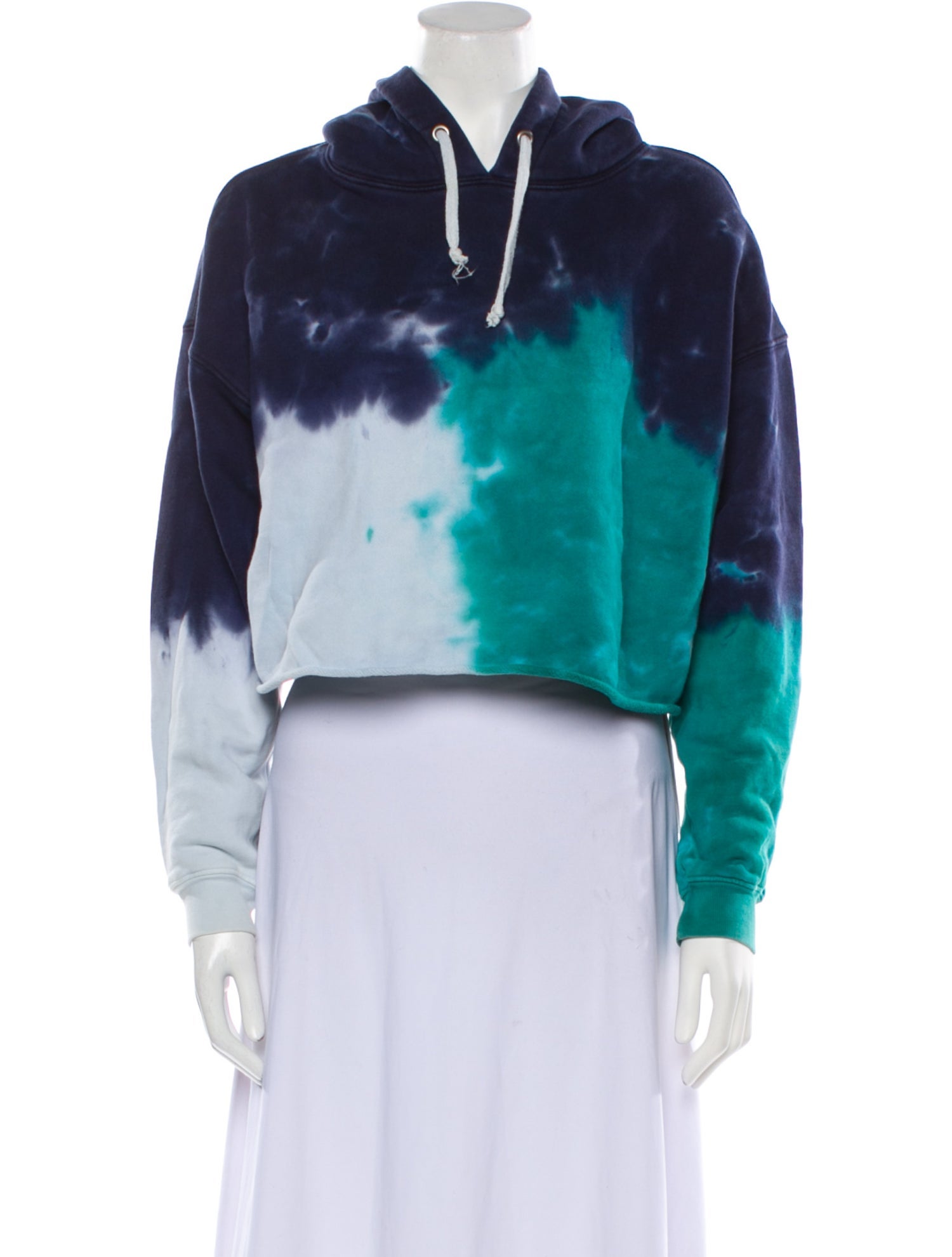 RE/DONE Tie-Dye Print V-Neck Sweatshirt