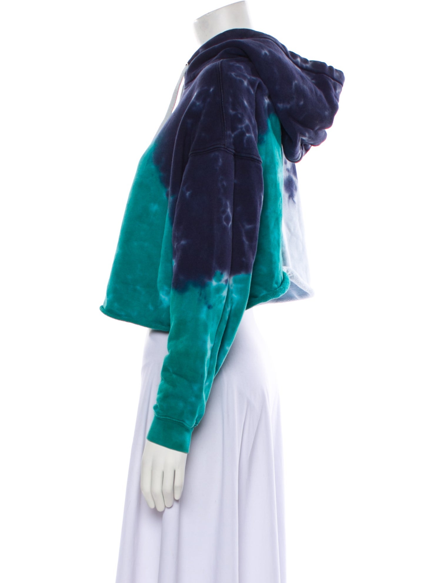 RE/DONE Tie-Dye Print V-Neck Sweatshirt