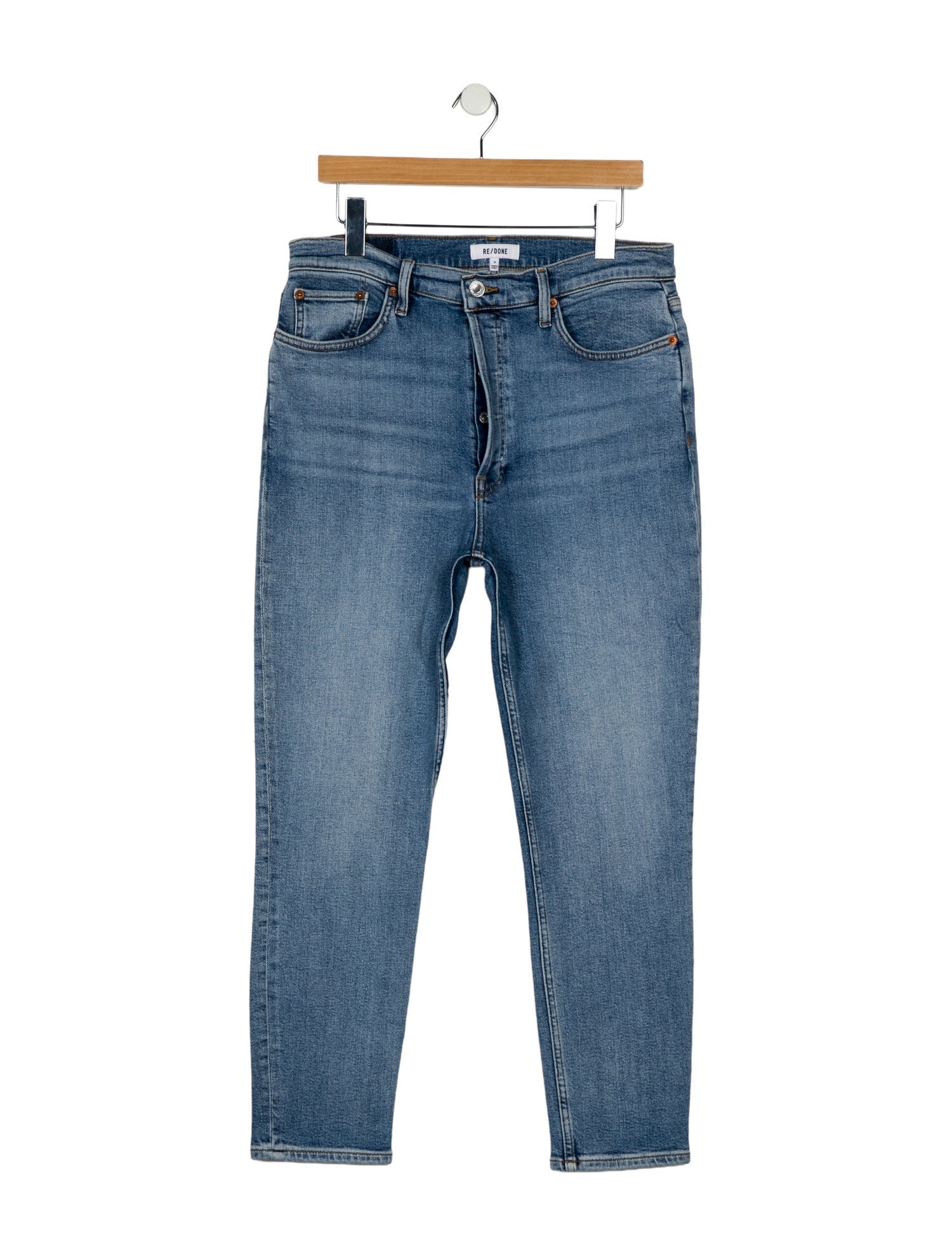 RE/DONE High-Rise Straight Leg Jeans