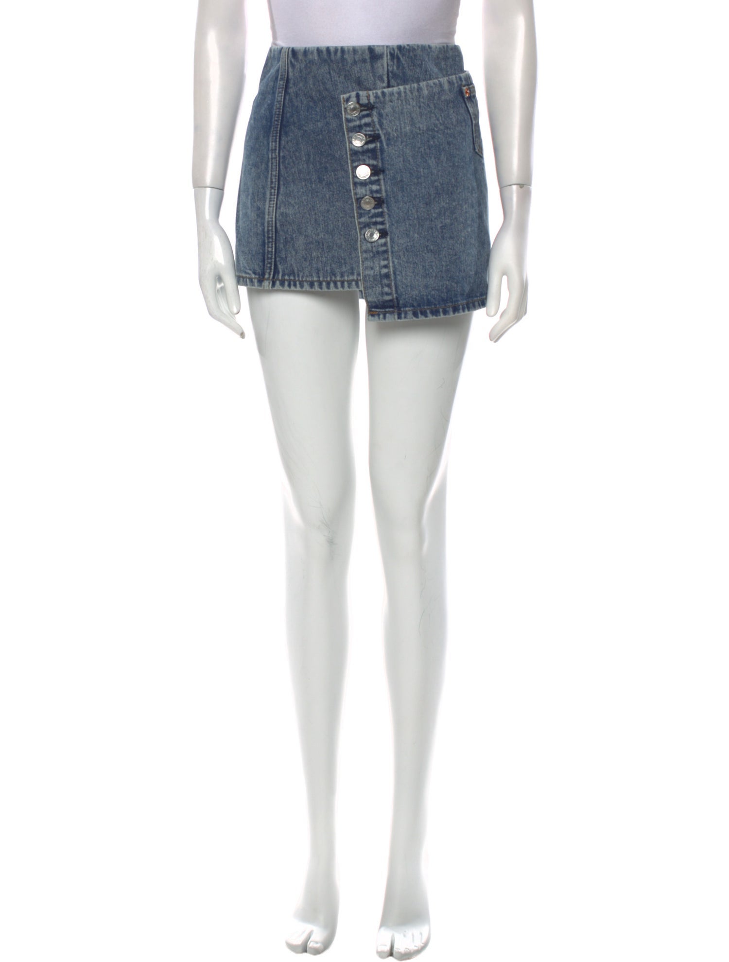 RE/DONE Raw-Edge Trim Mini Skirt