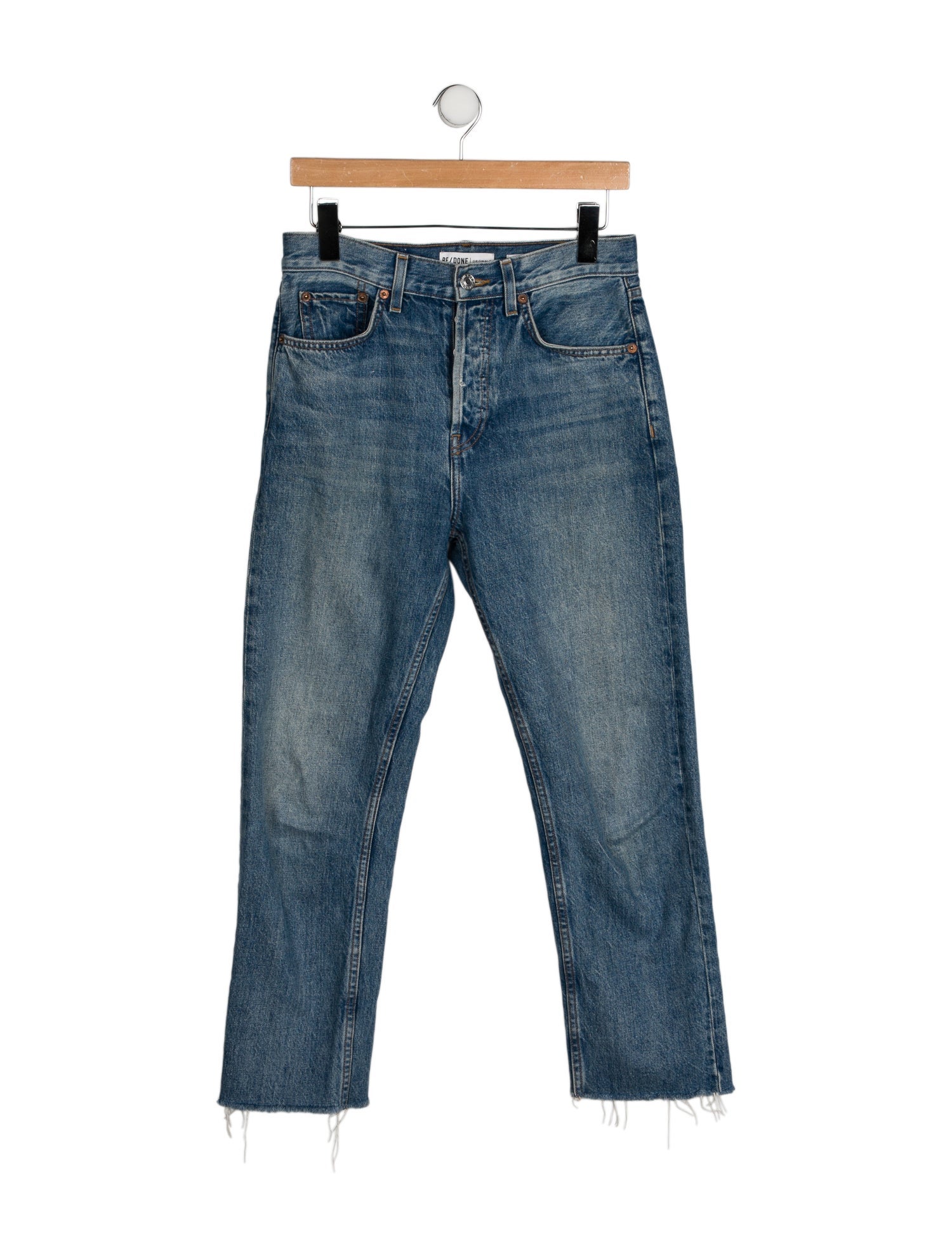 RE/DONE High-Rise Straight Leg Jeans