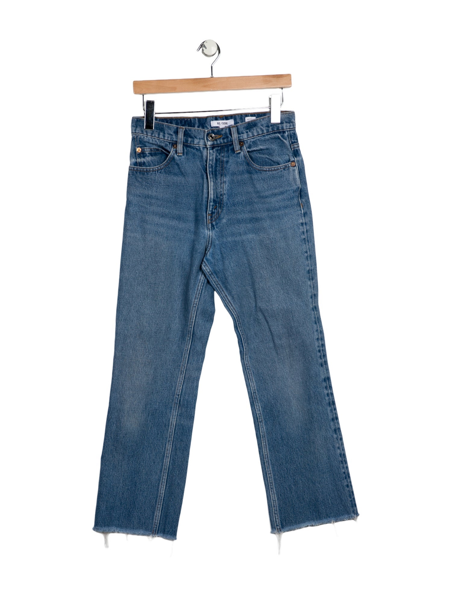 RE/DONE High-Rise Straight Leg Jeans