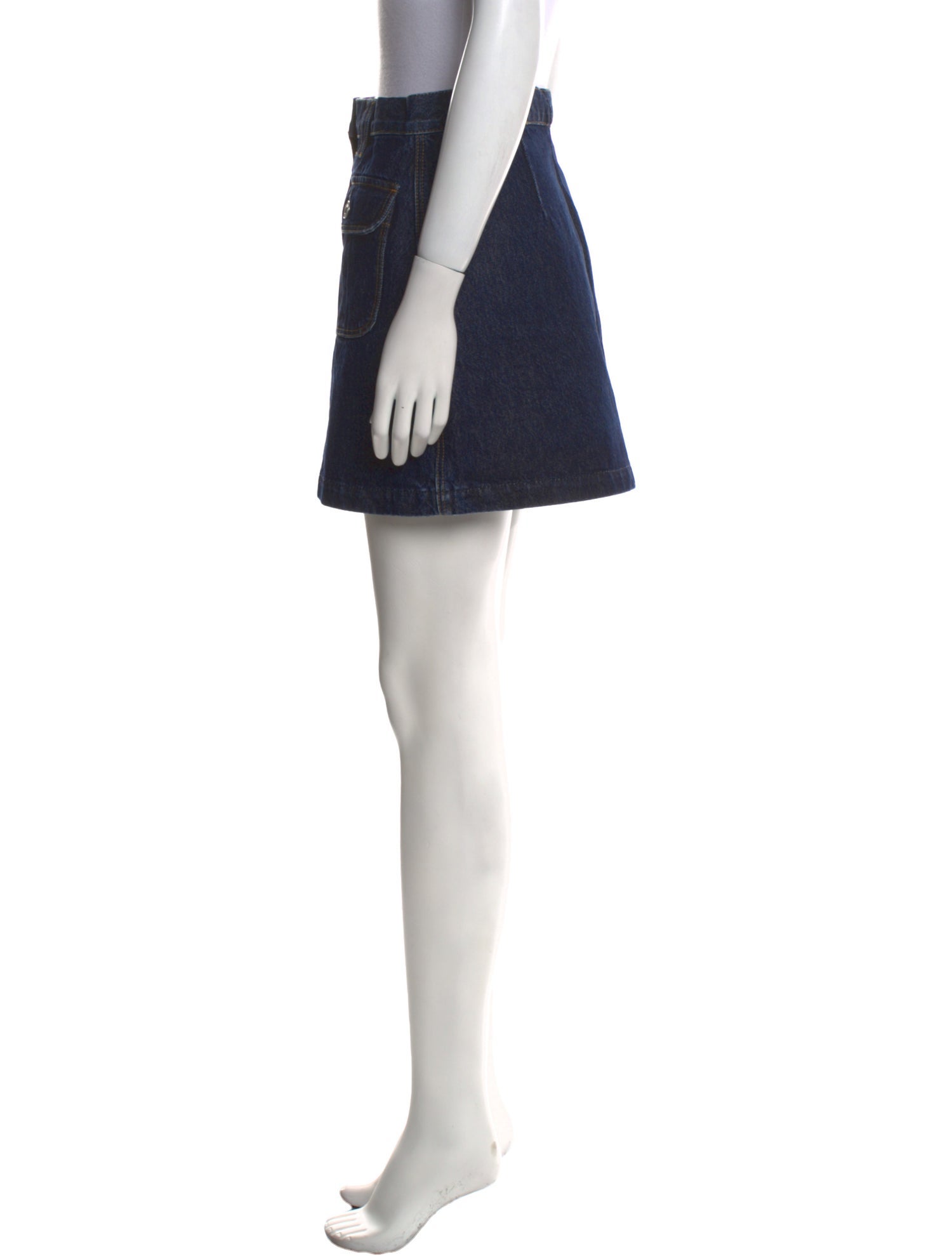 RE/DONE Raw-Edge Trim Mini Skirt