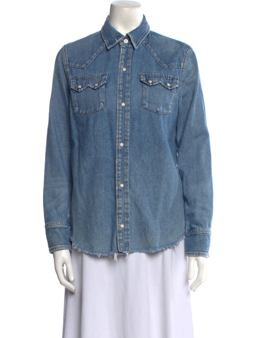 RE/DONE Long Sleeve Button-Up Top