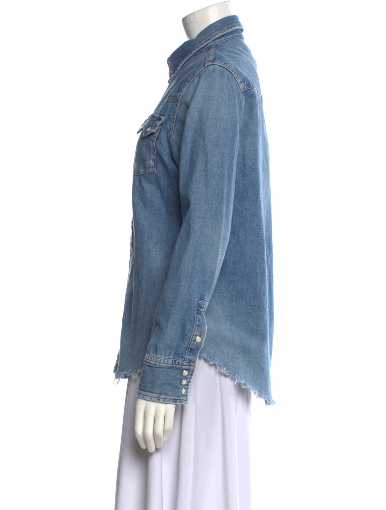 RE/DONE Long Sleeve Button-Up Top