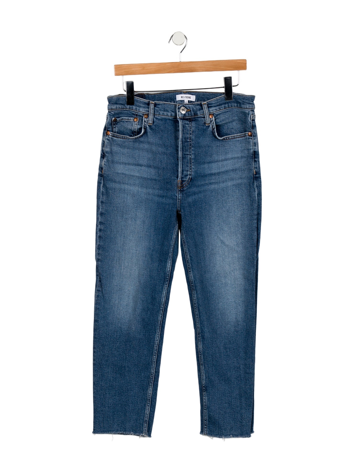 RE/DONE High-Rise Straight Leg Jeans