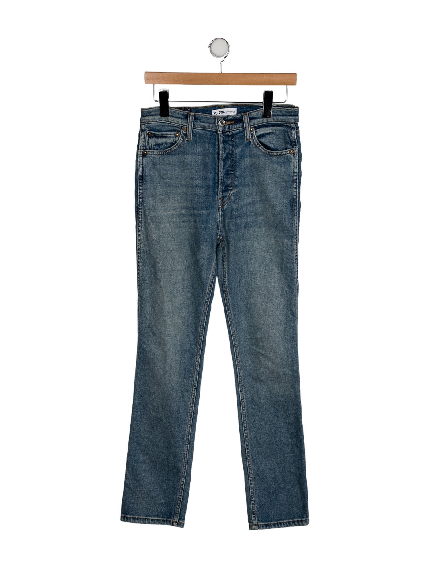 RE/DONE High-Rise Straight Leg Jeans