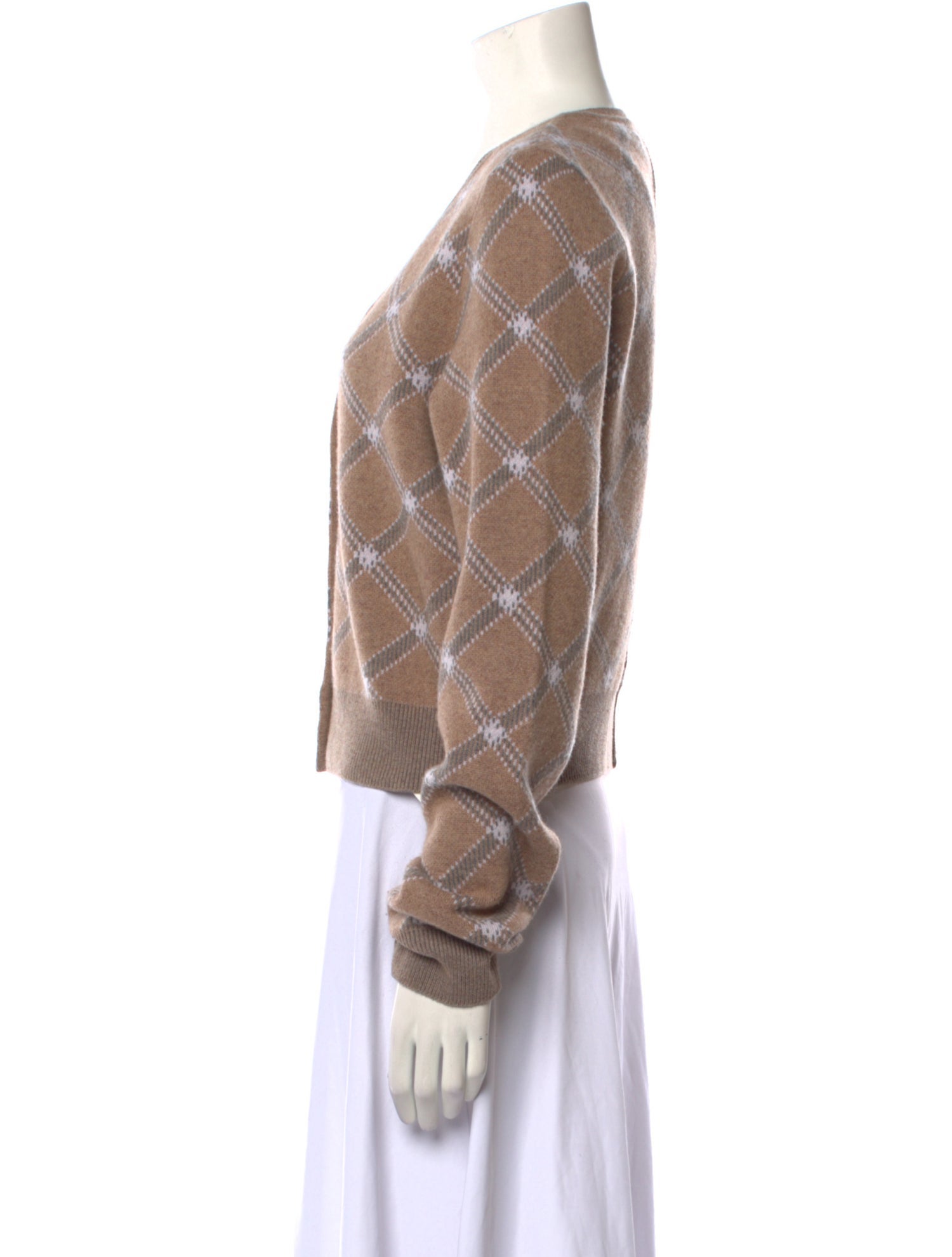 RE/DONE Wool Plaid Print Sweater