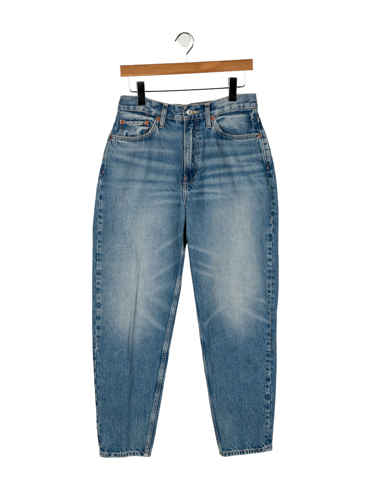 RE/DONE High-Rise Straight Leg Jeans