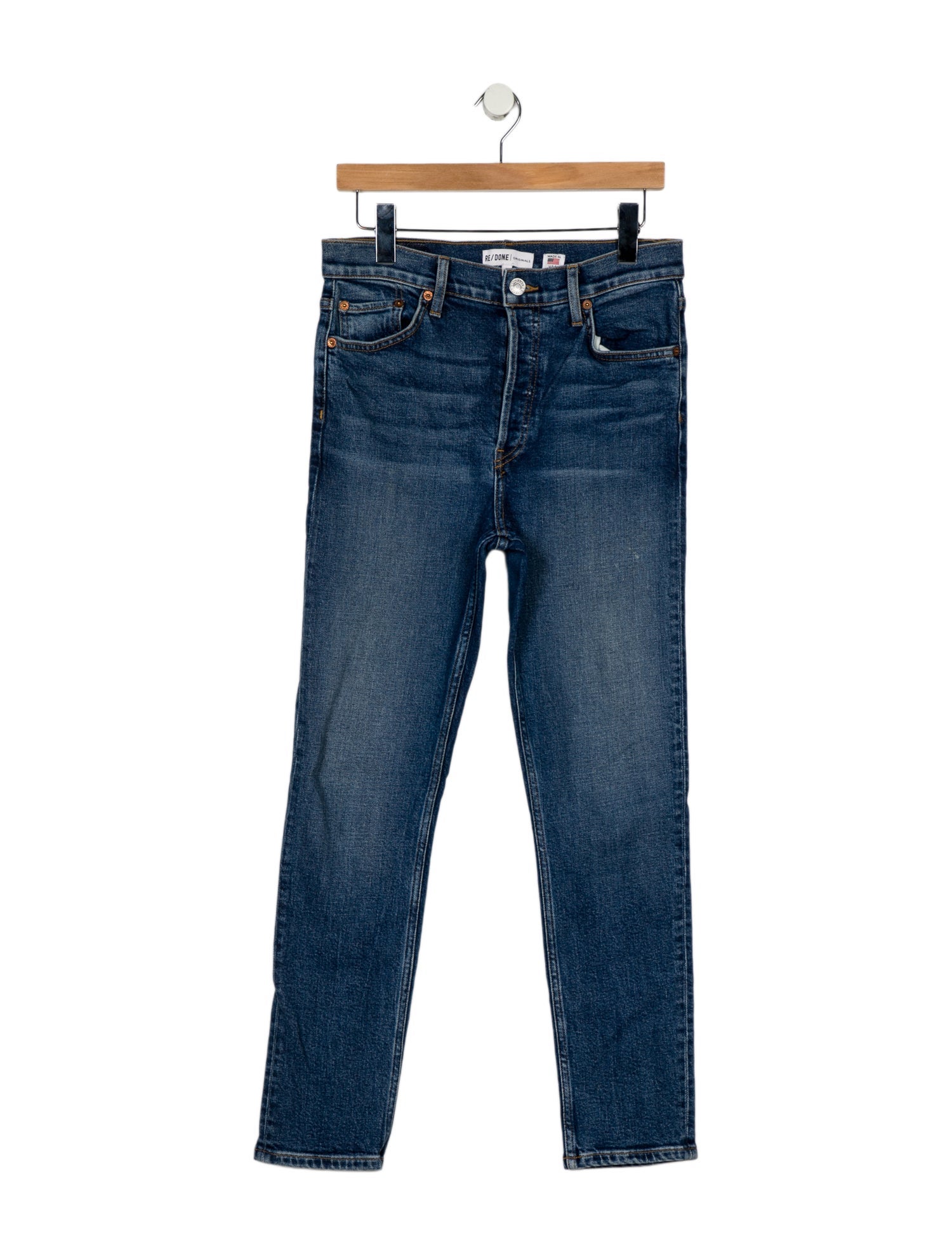 RE/DONE High-Rise Straight Leg Jeans