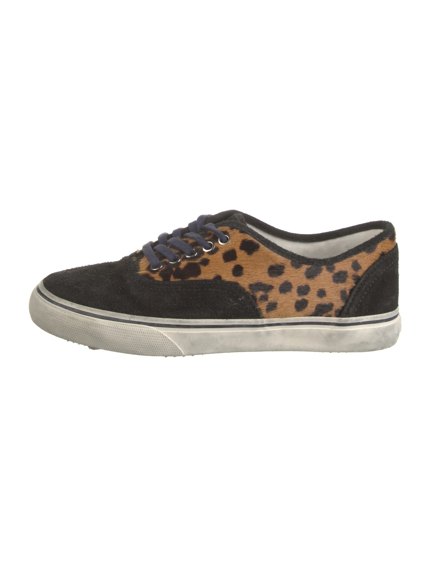 RE/DONE Calf Hair Animal Print Sneakers