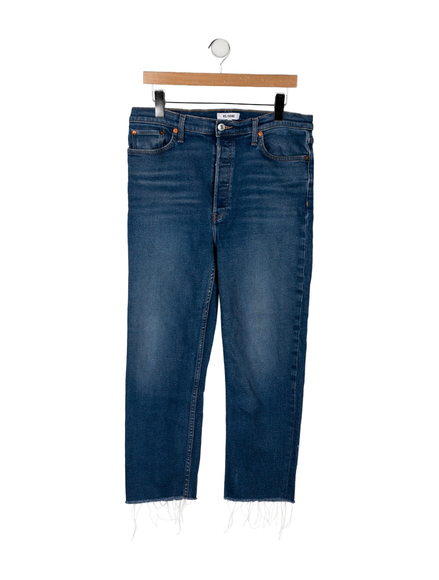RE/DONE High-Rise Straight Leg Jeans