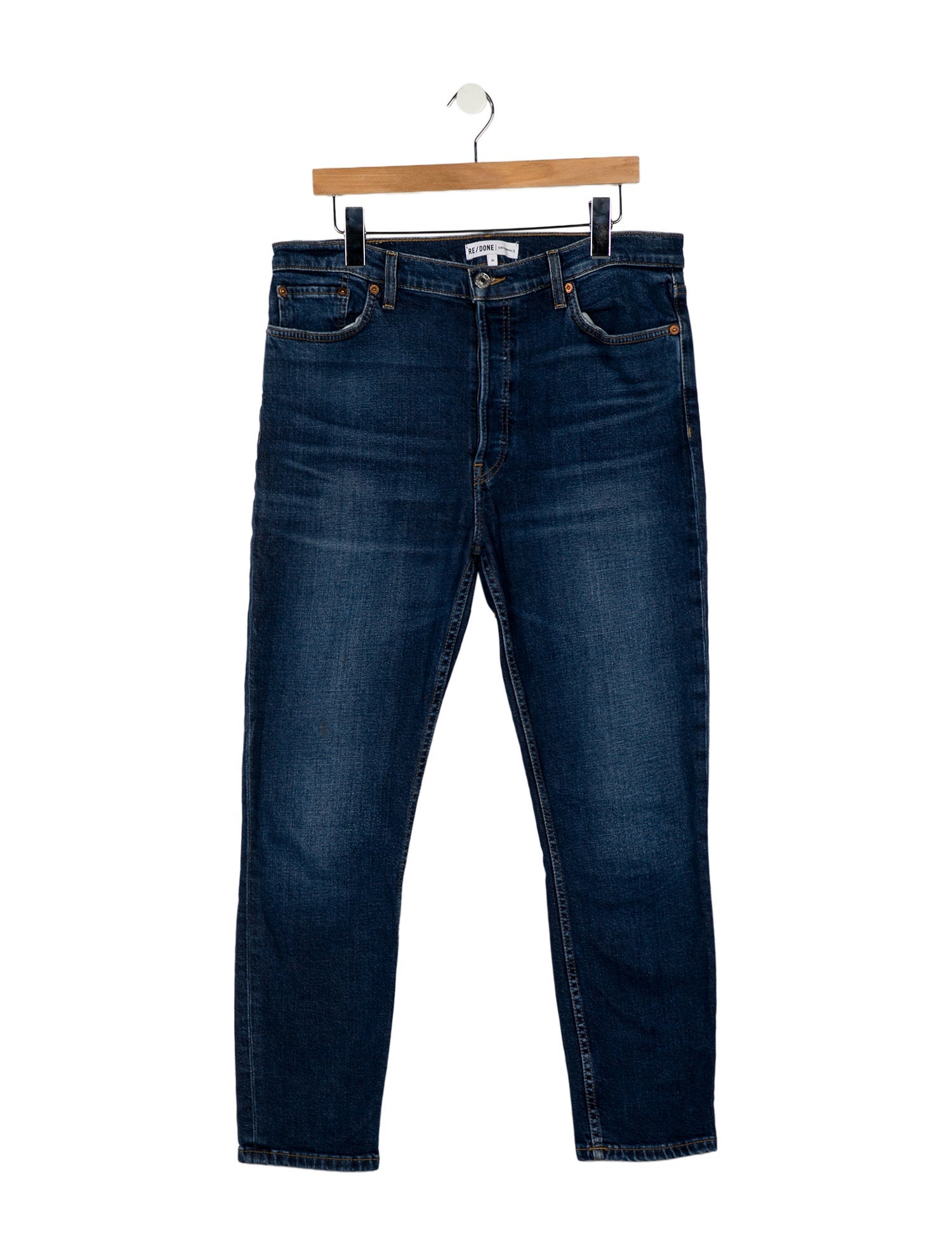 RE/DONE High-Rise Straight Leg Jeans