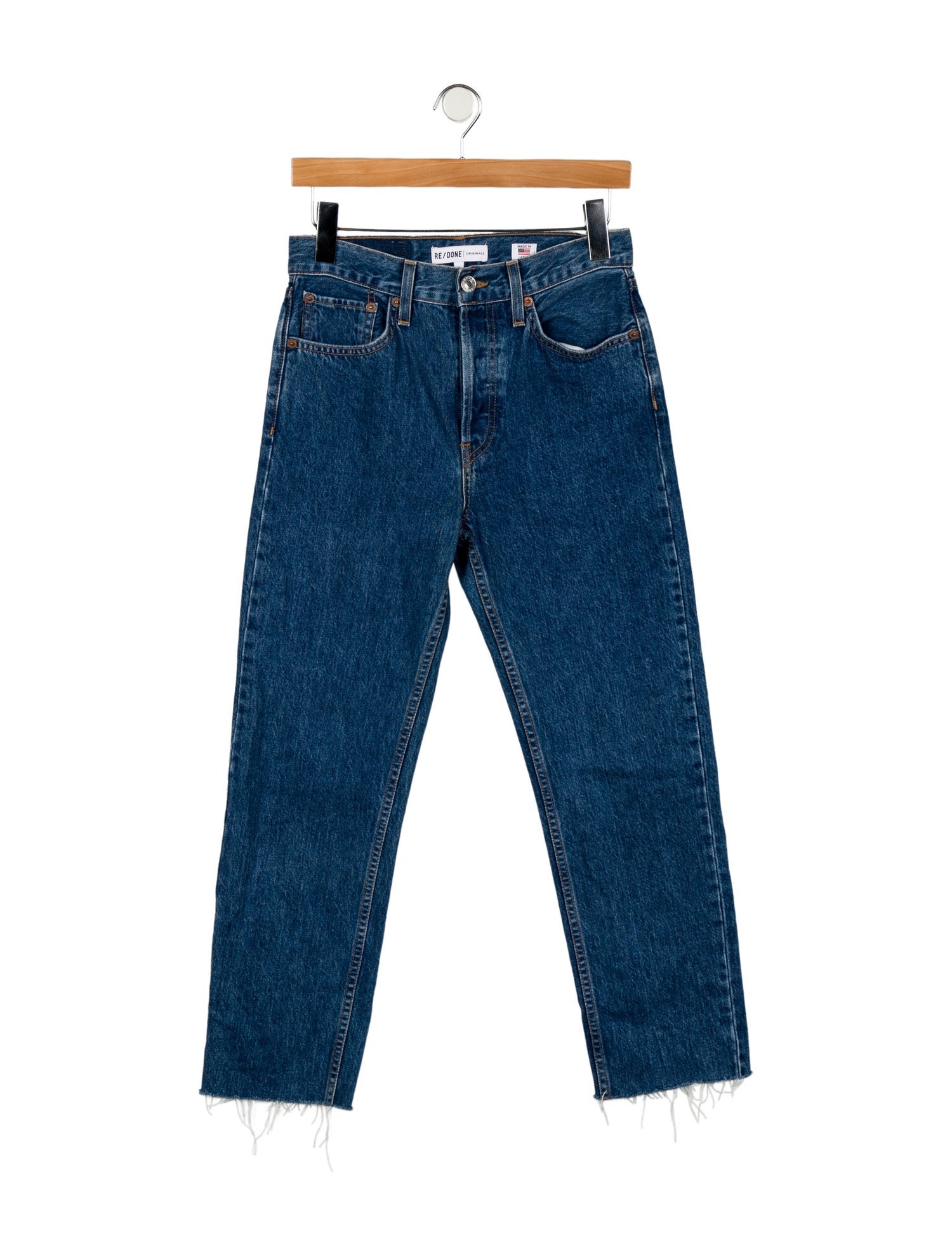 RE/DONE High-Rise Straight Leg Jeans