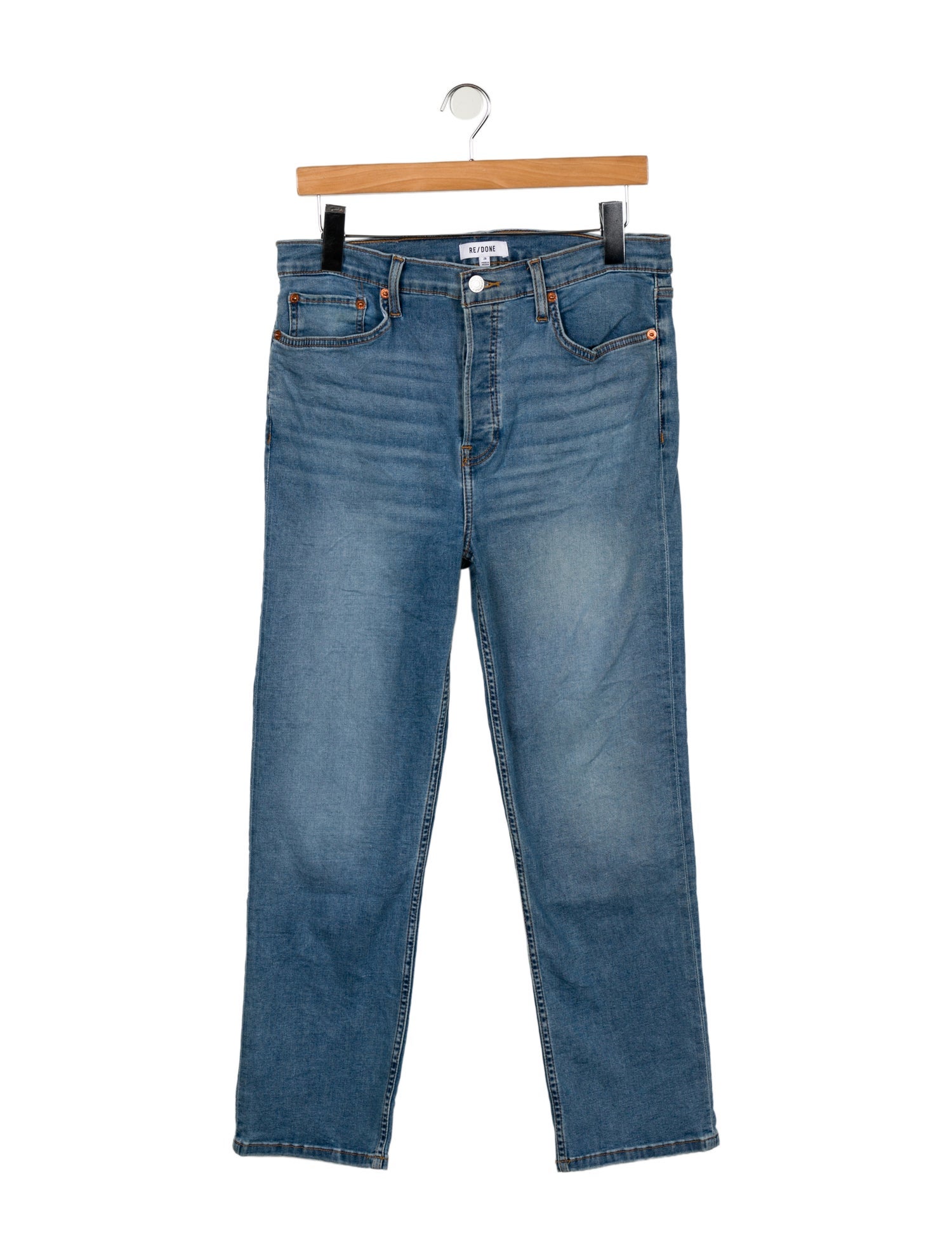 RE/DONE High-Rise Straight Leg Jeans