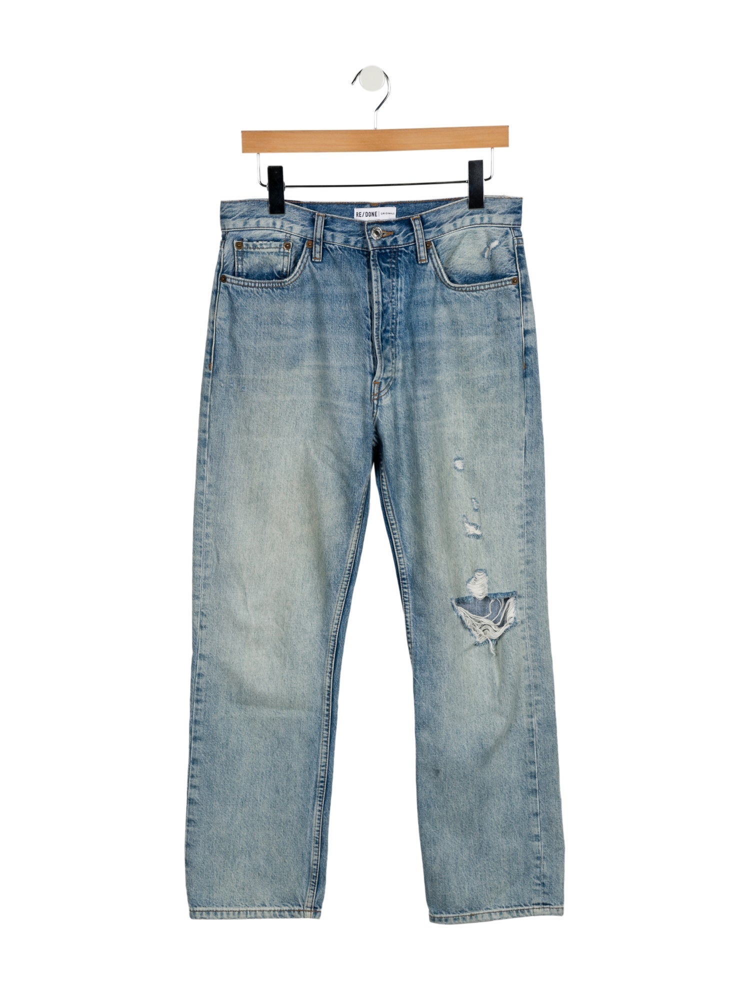 RE/DONE High-Rise Straight Leg Jeans