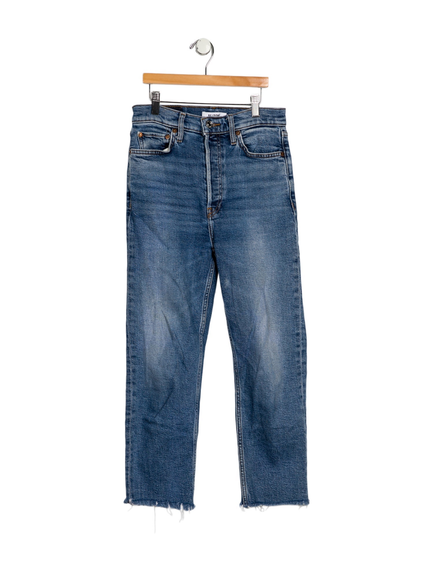 RE/DONE High-Rise Straight Leg Jeans
