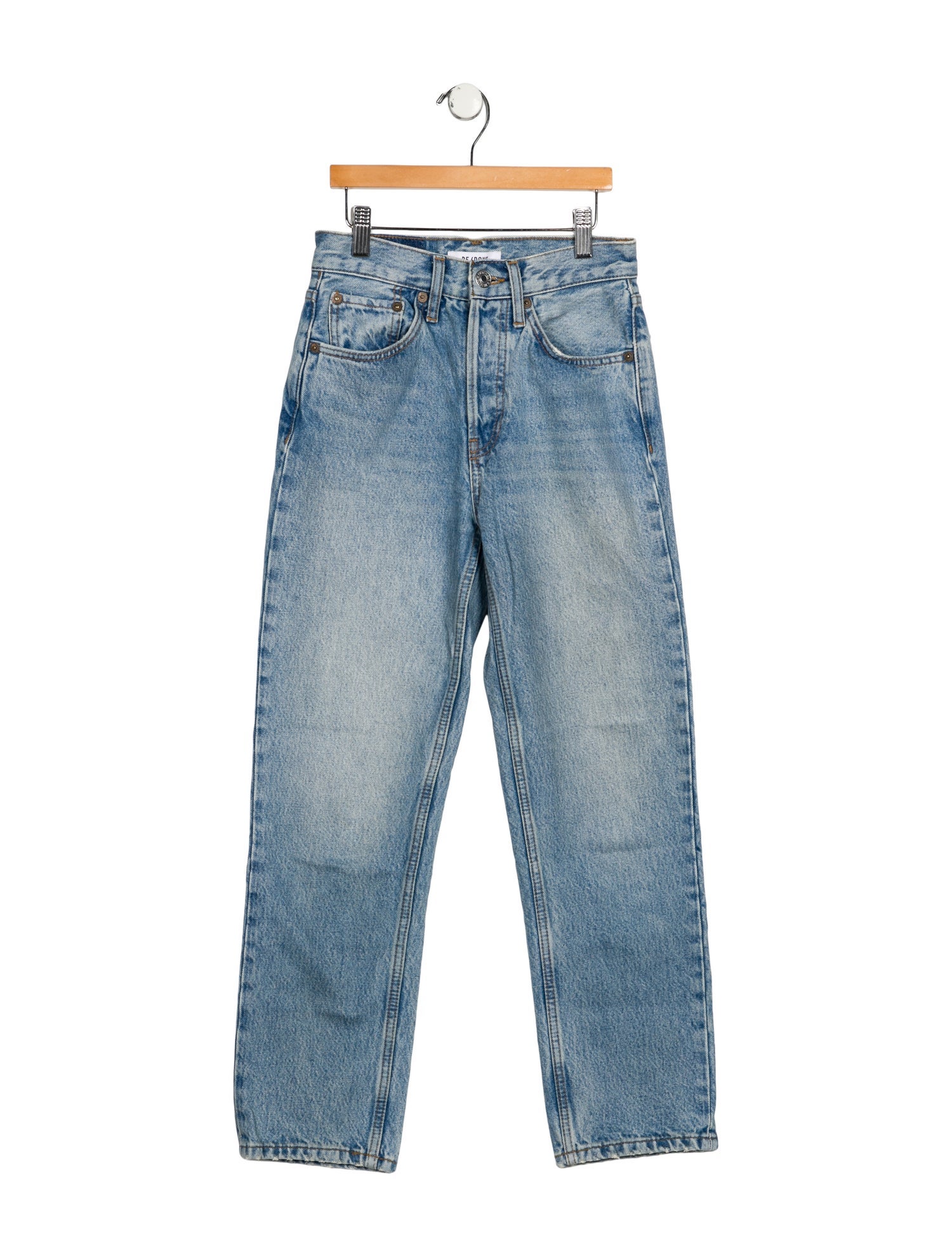 RE/DONE Mid-Rise Straight Leg Jeans