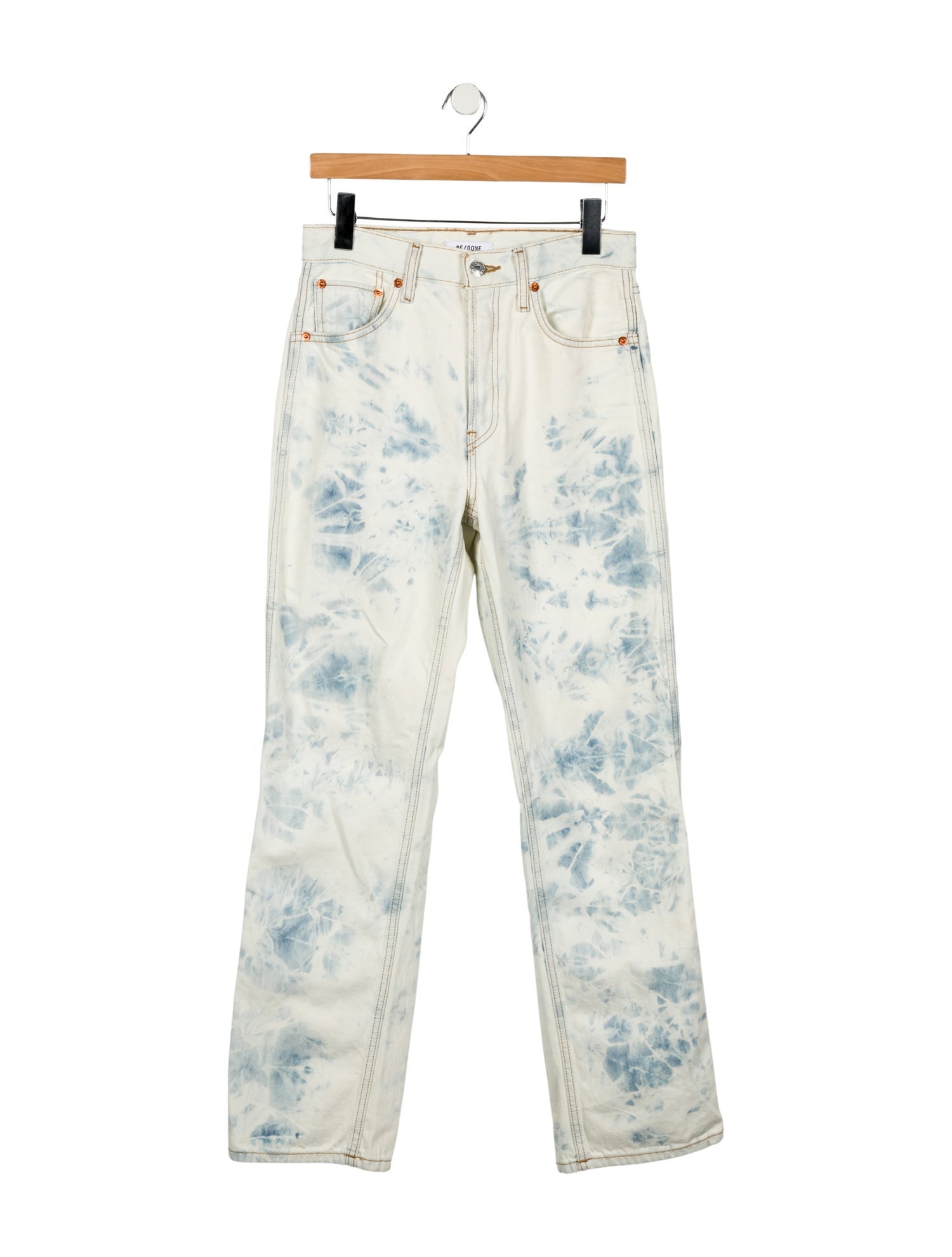 RE/DONE High-Rise Straight Leg Jeans