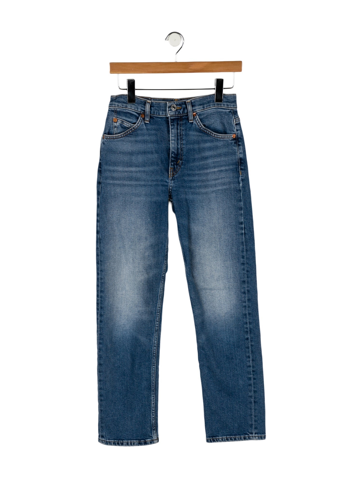 RE/DONE Mid-Rise Straight Leg Jeans