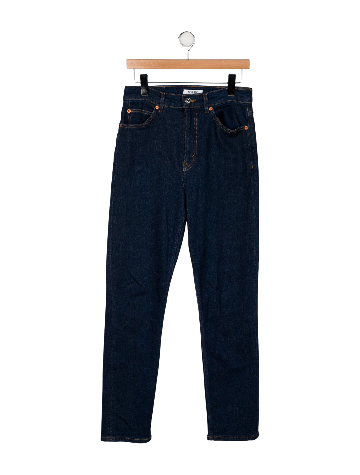 RE/DONE High-Rise Straight Leg Jeans