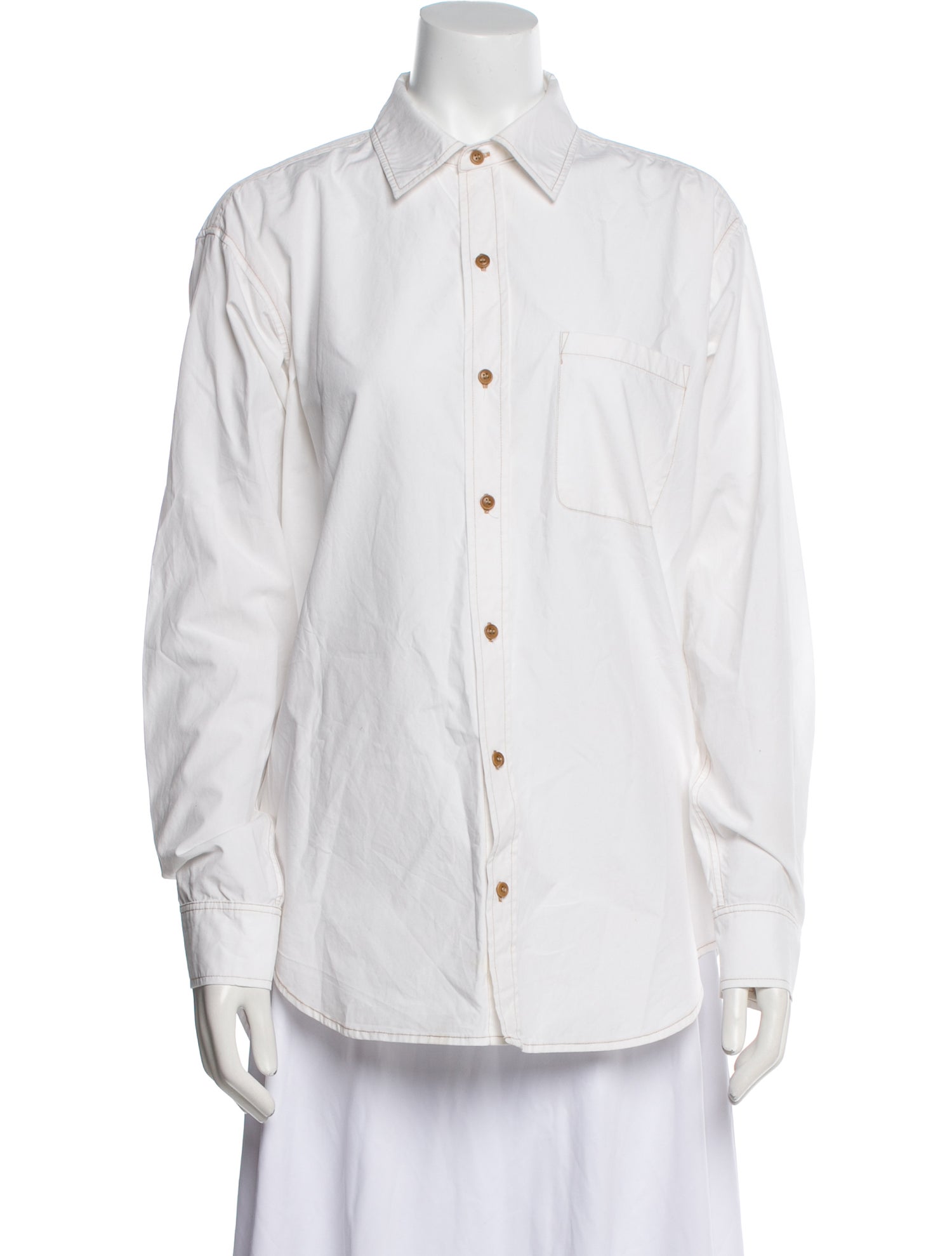 RE/DONE Long Sleeve Button-Up Top