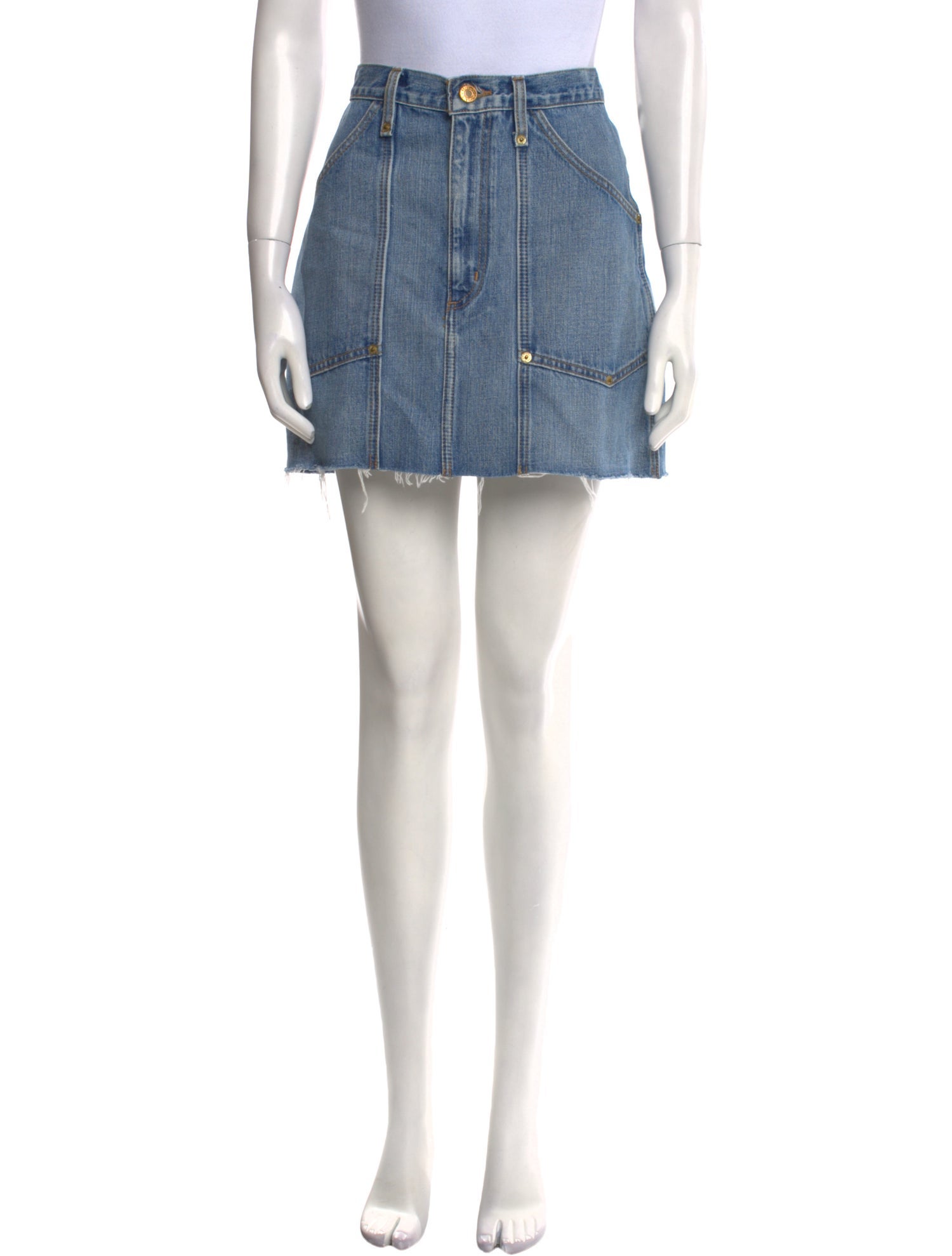 RE/DONE Distressed Accents Mini Skirt