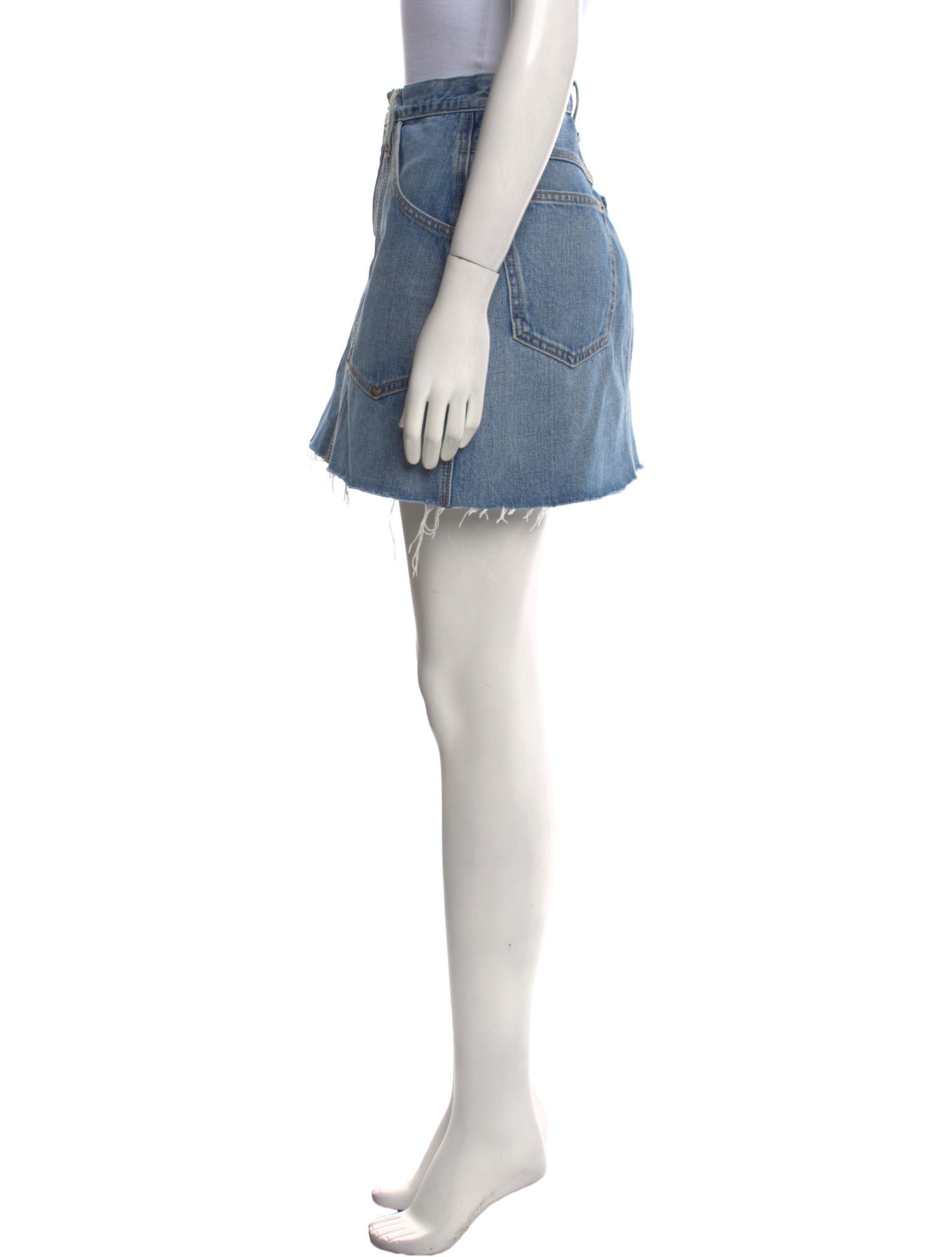 RE/DONE Distressed Accents Mini Skirt