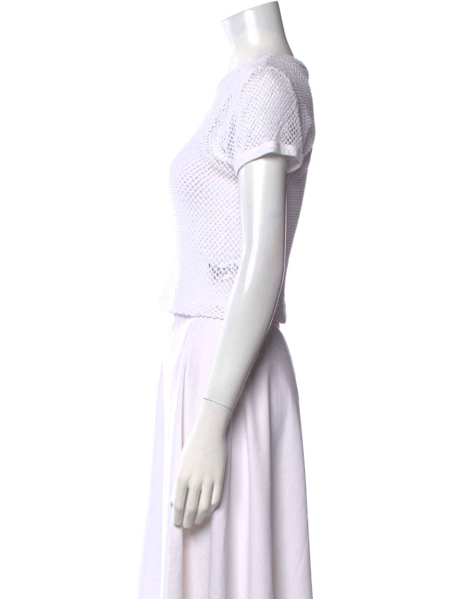 RE/DONE Crew Neck Short Sleeve Crop Top