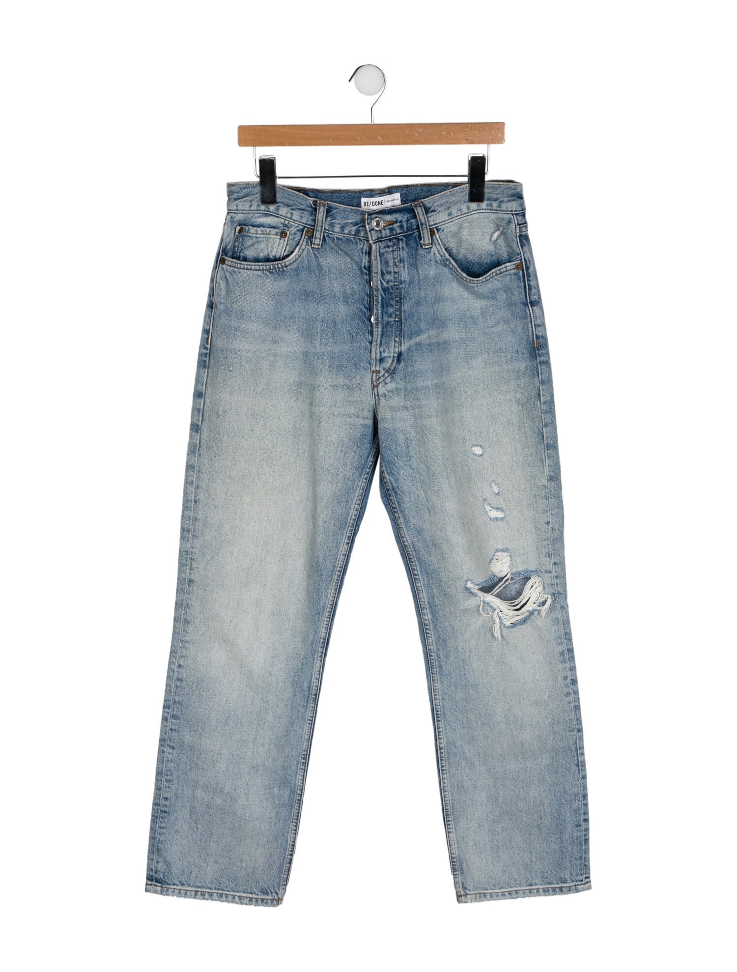 RE/DONE High-Rise Straight Leg Jeans