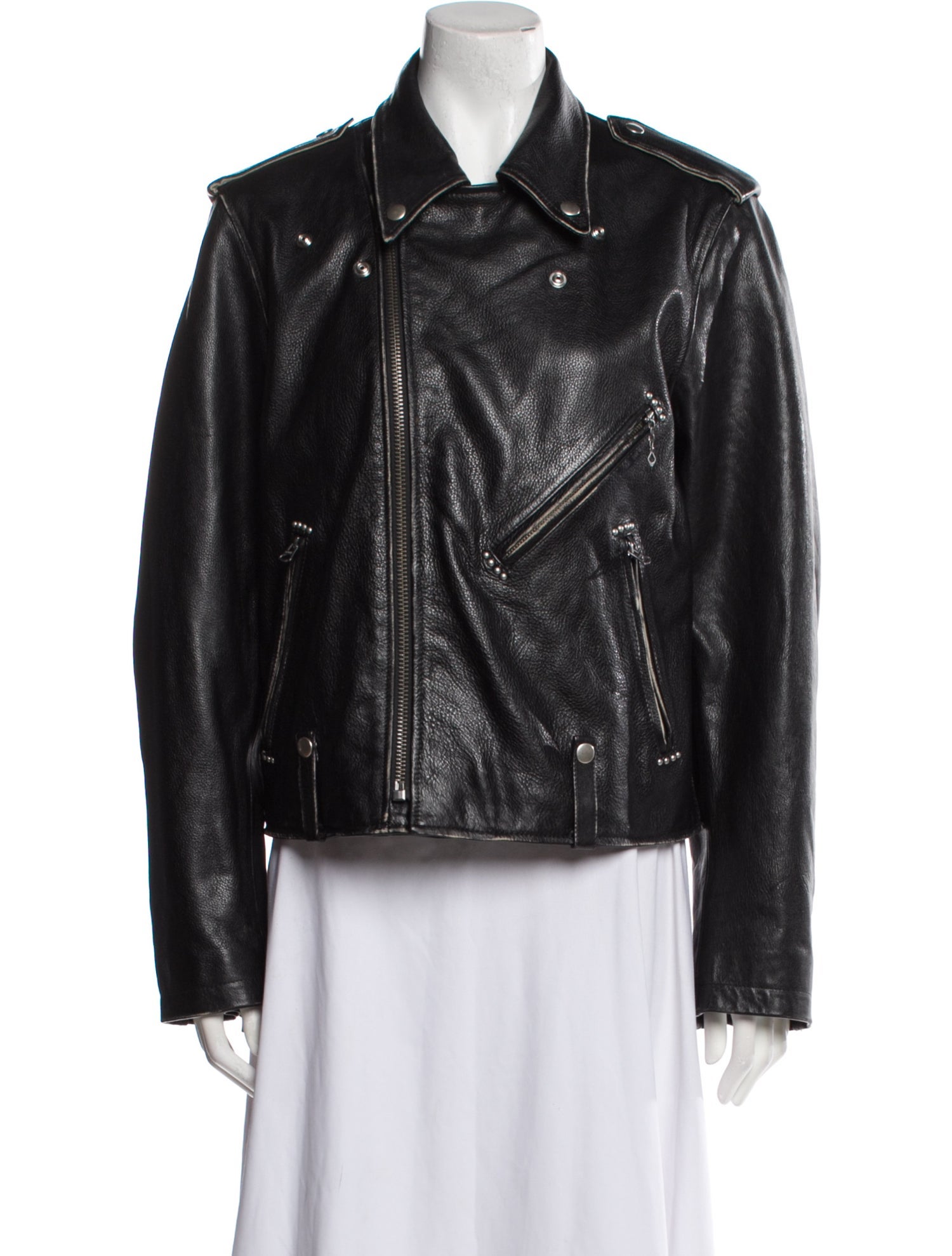 RE/DONE Leather Biker Jacket