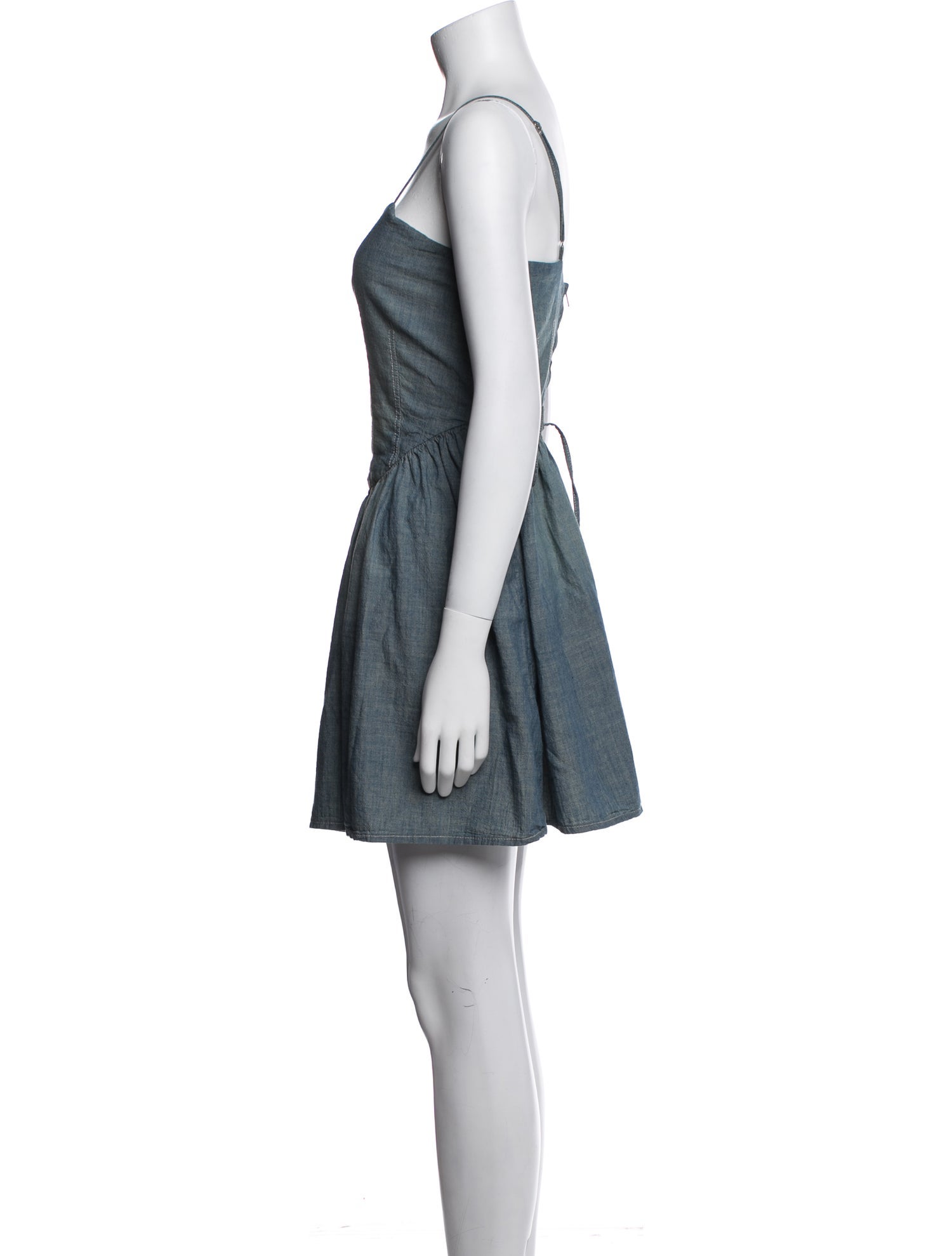 RE/DONE Square Neckline Mini Dress