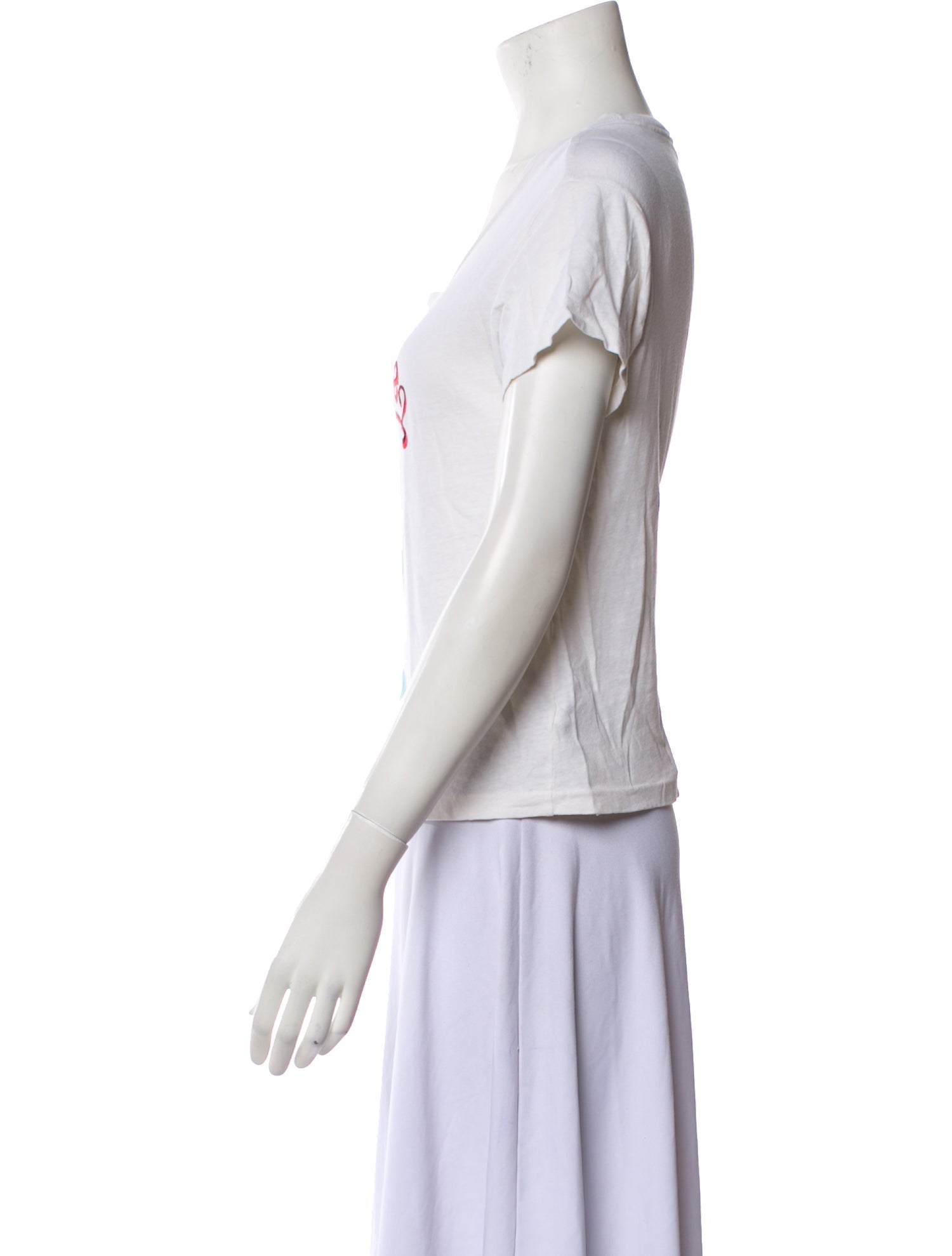 RE/DONE Graphic Print Scoop Neck T-Shirt