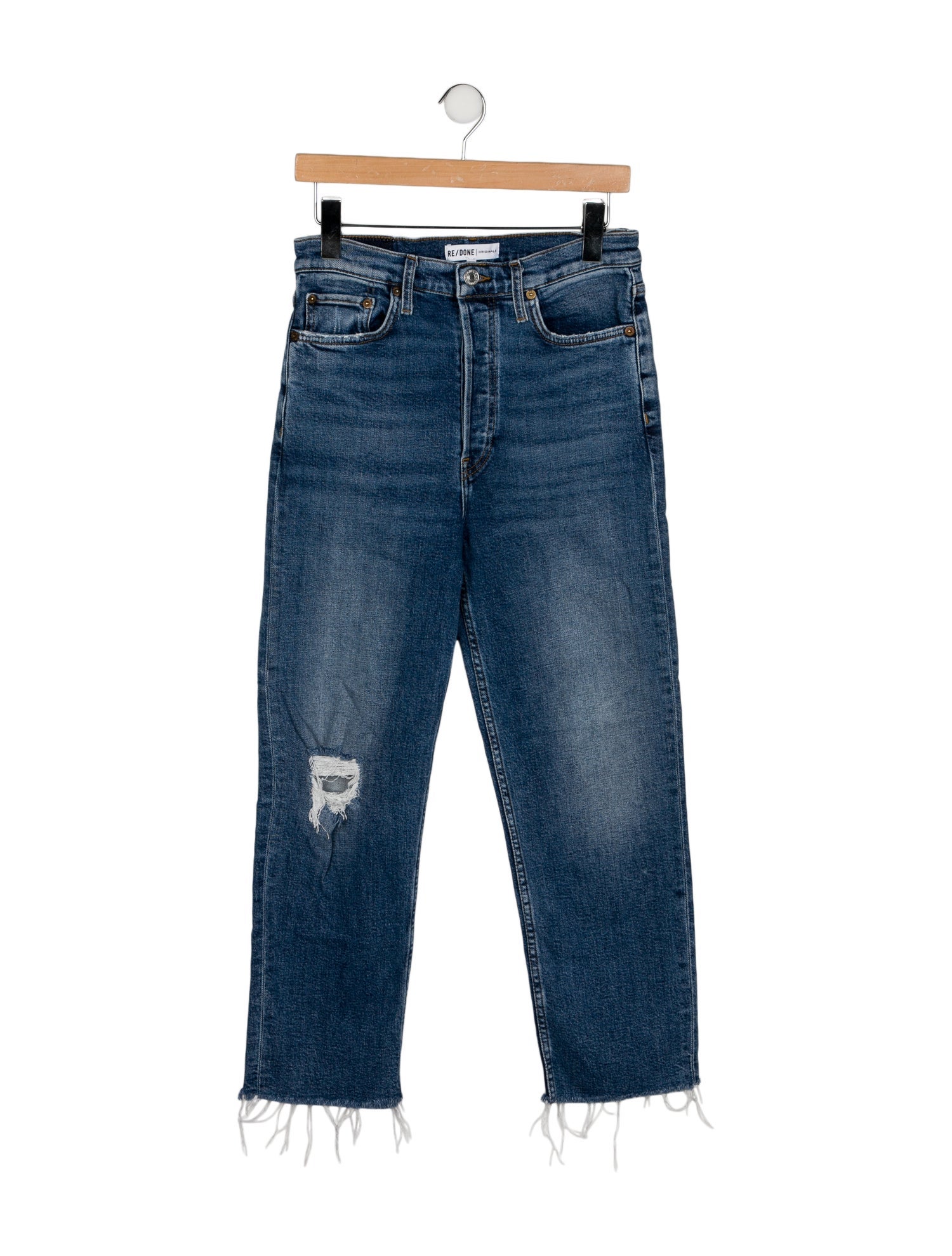 RE/DONE High-Rise Straight Leg Jeans
