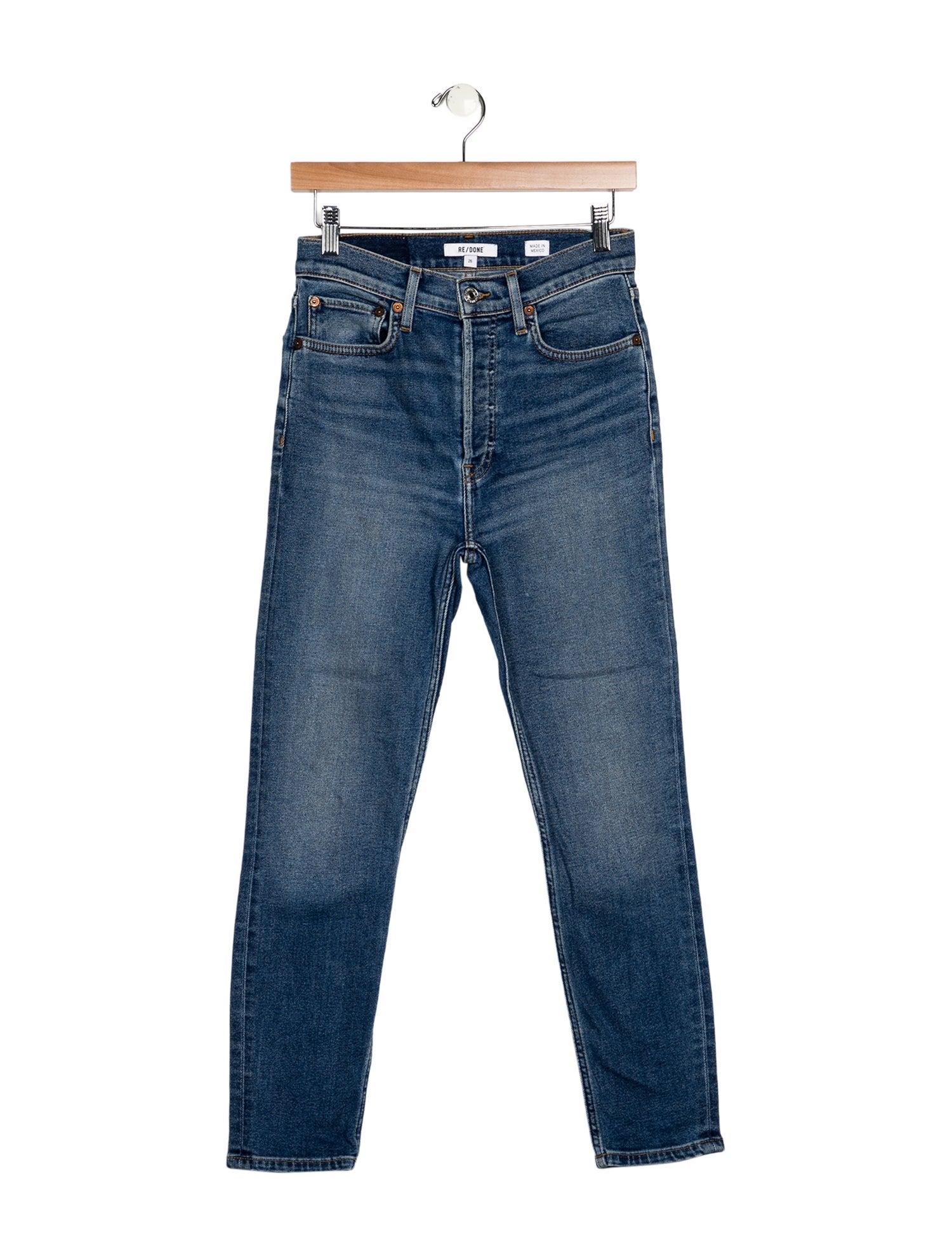 RE/DONE High-Rise Straight Leg Jeans