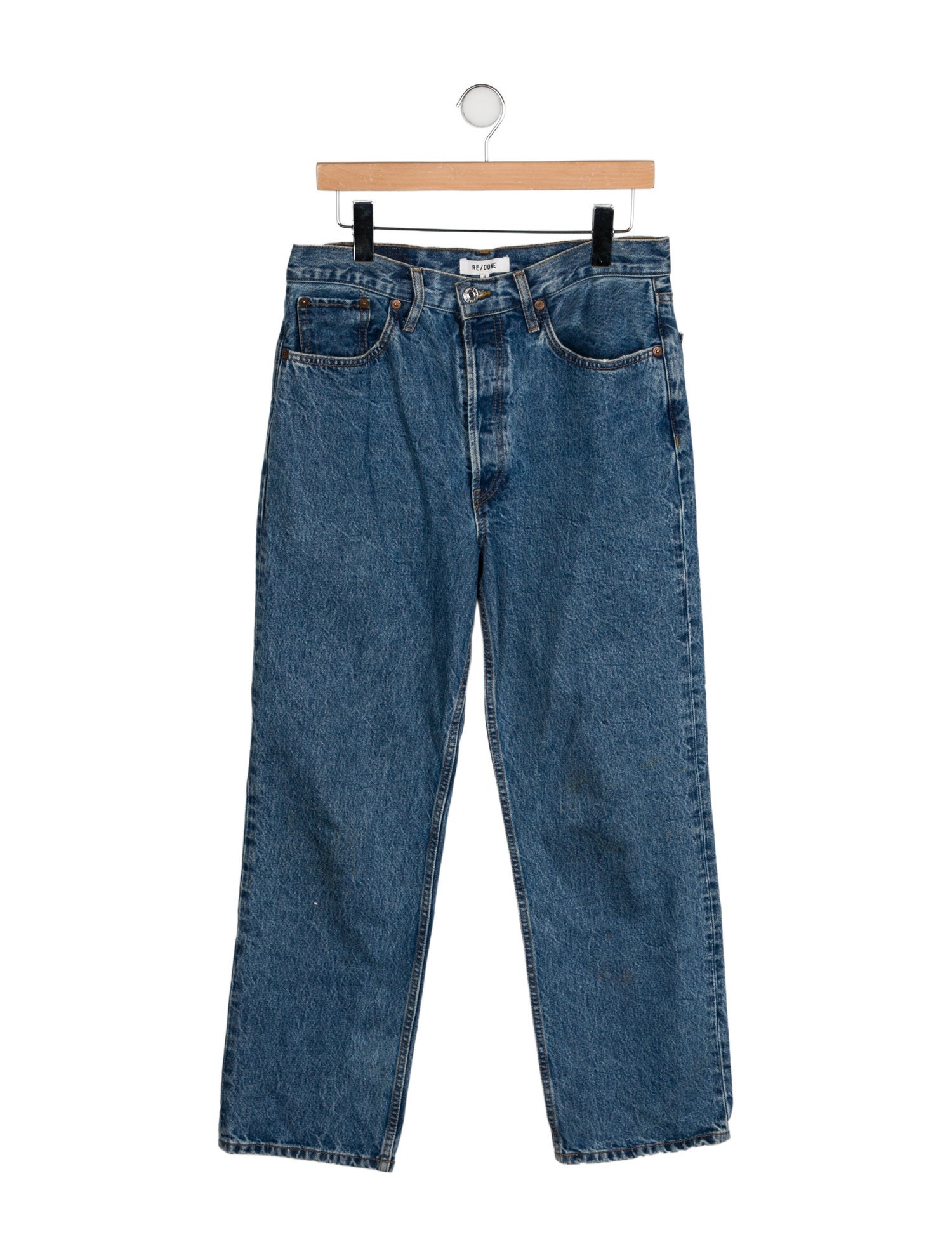 RE/DONE High-Rise Straight Leg Jeans